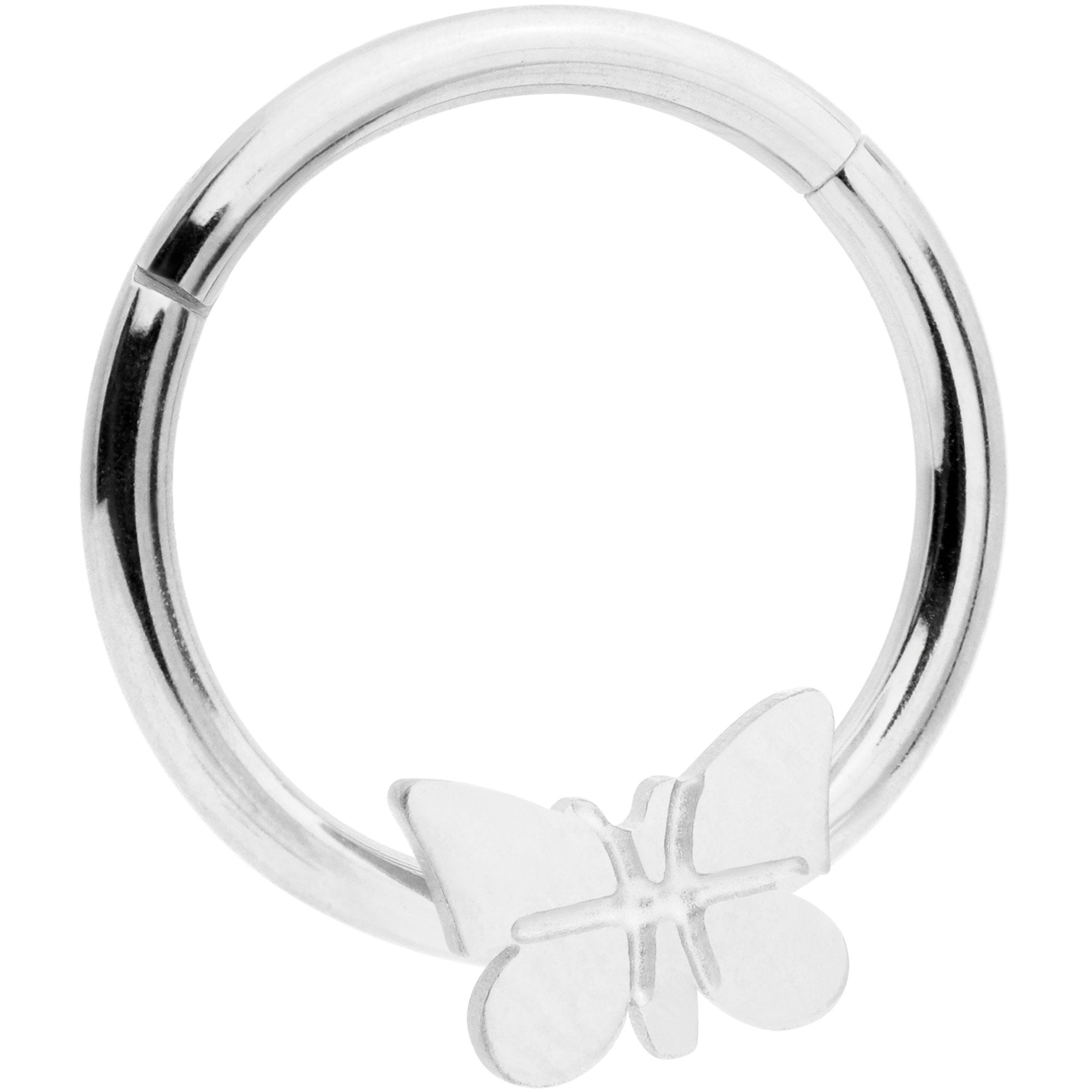 16G 3/8 Spring Butterfly Hinged Segment Ring