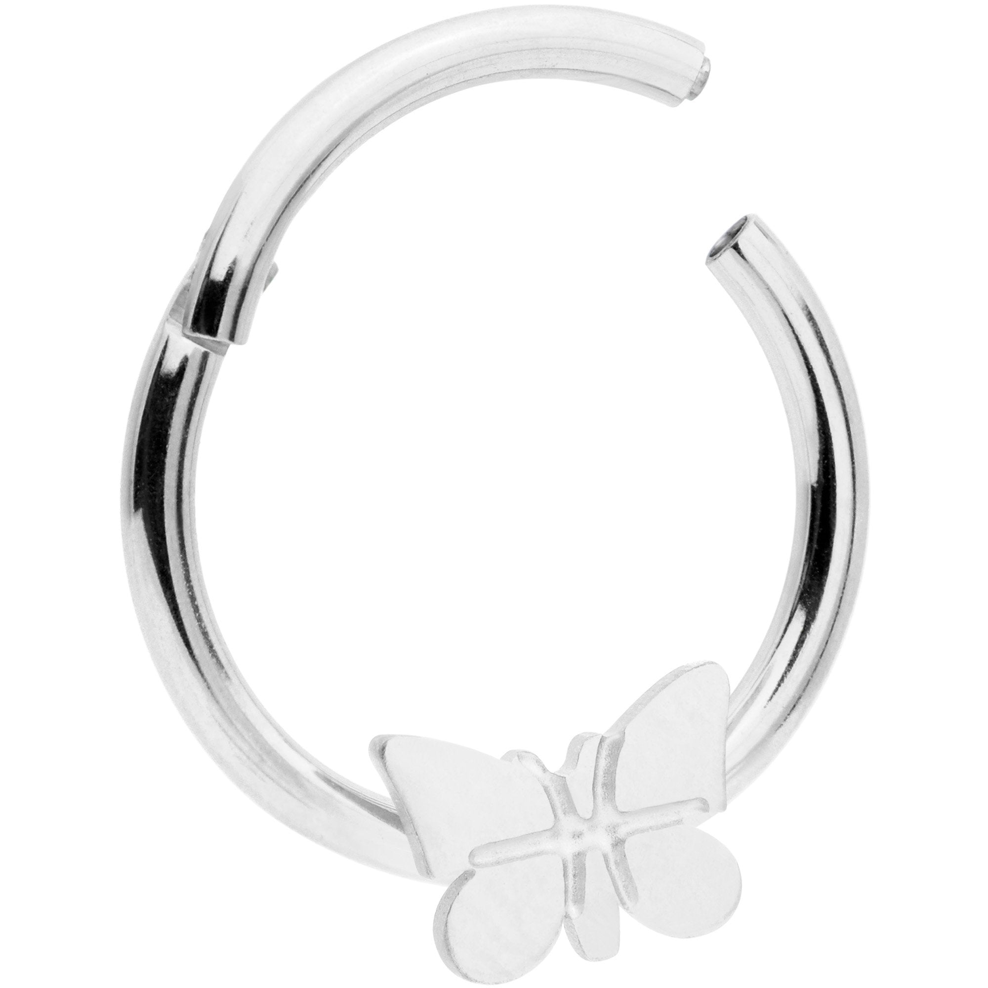 16G 3/8 Spring Butterfly Hinged Segment Ring