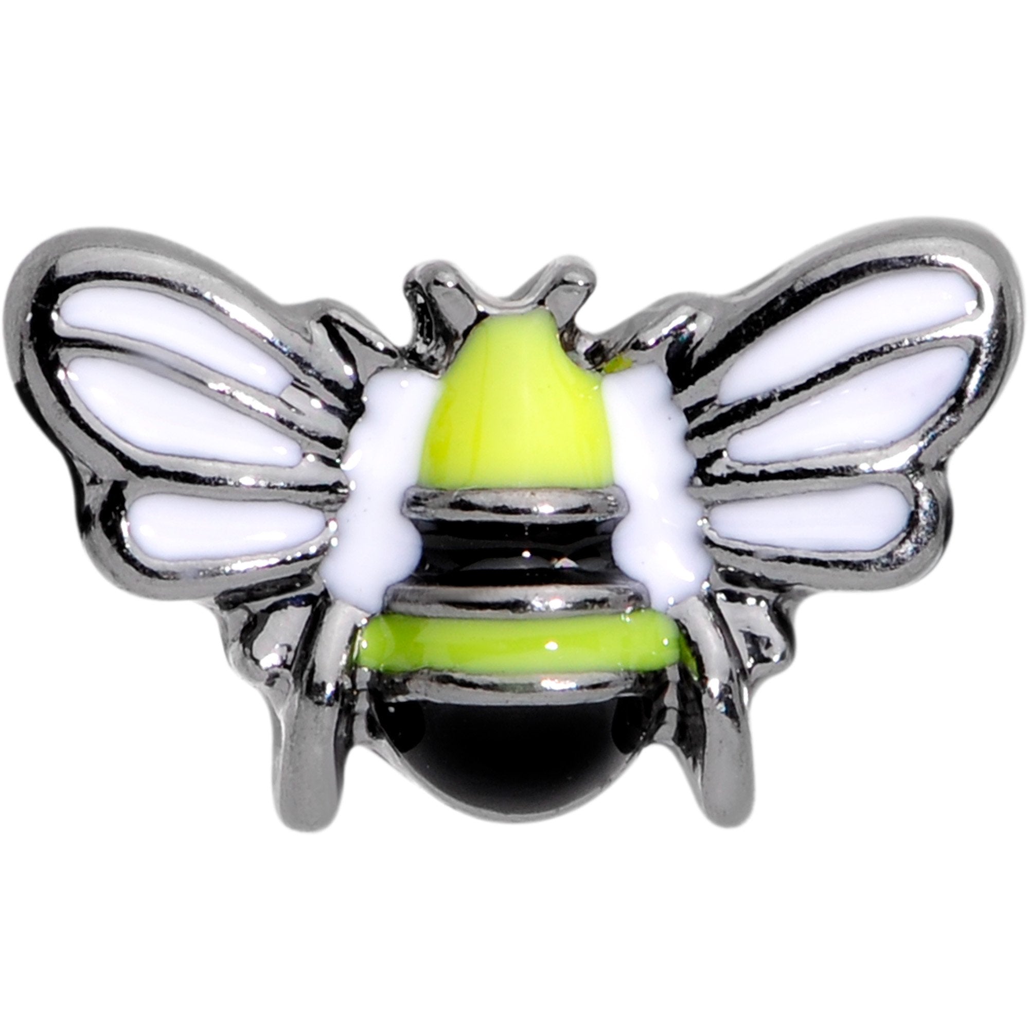 16G 1/4 Yellow Black Blissful Bumblebee Cartilage Tragus Earring