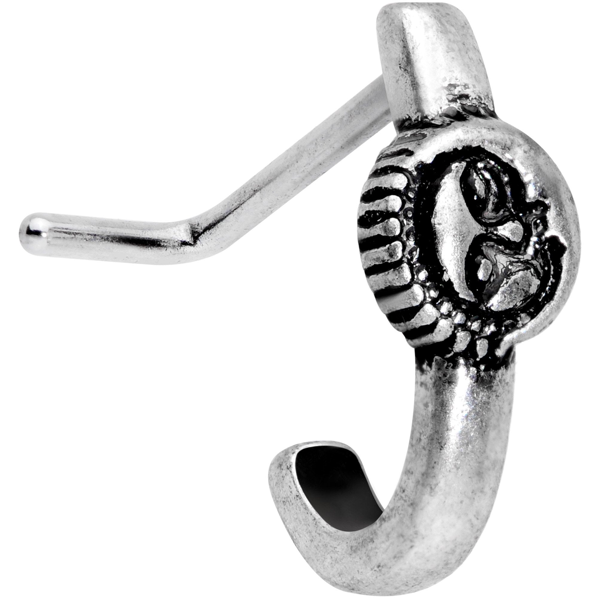 20G 3/16 Celestial Romance Faux Hoop L Shaped Nose Ring