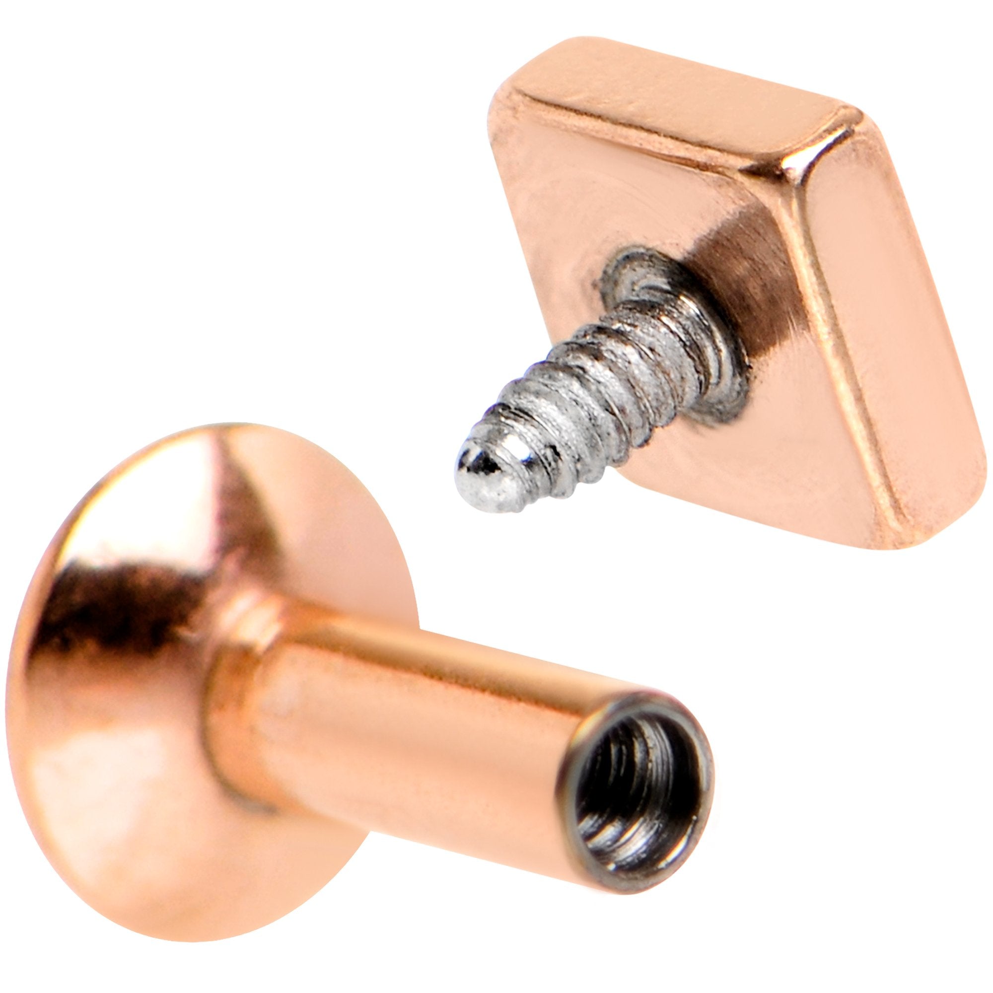 3/16 Gold Tone Rhombus Internally Threaded Daith Cartilage Tragus
