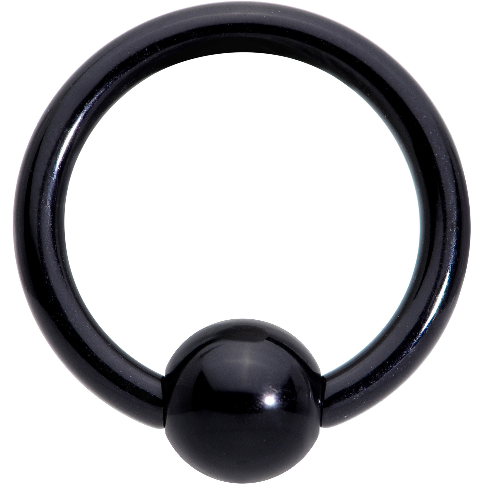 14G 3/8 Black Acrylic BCR Captive Ring