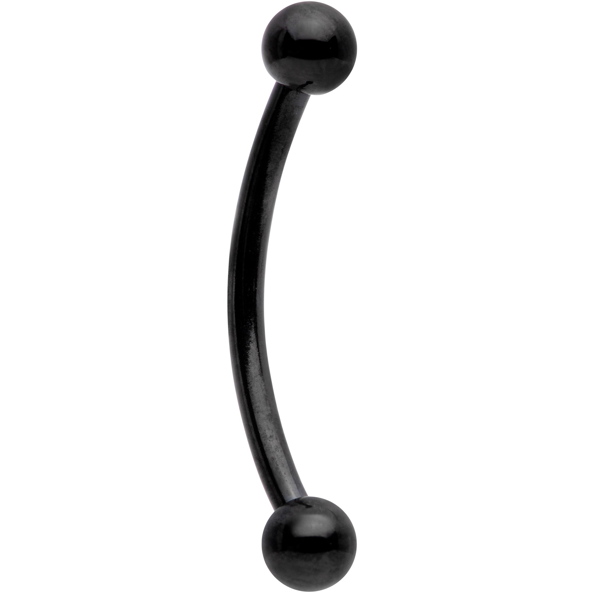 16G 1/2 Black Curved Barbell
