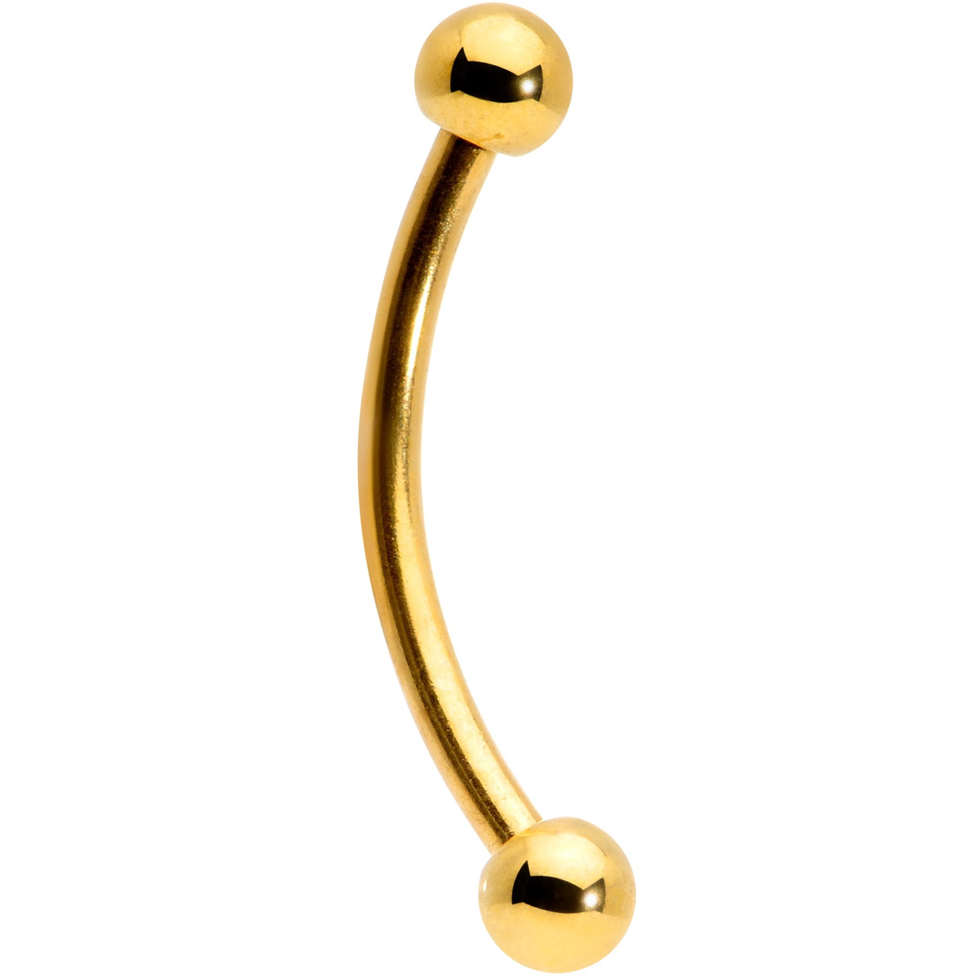 16G 1/2 Gold Tone Curved Barbell