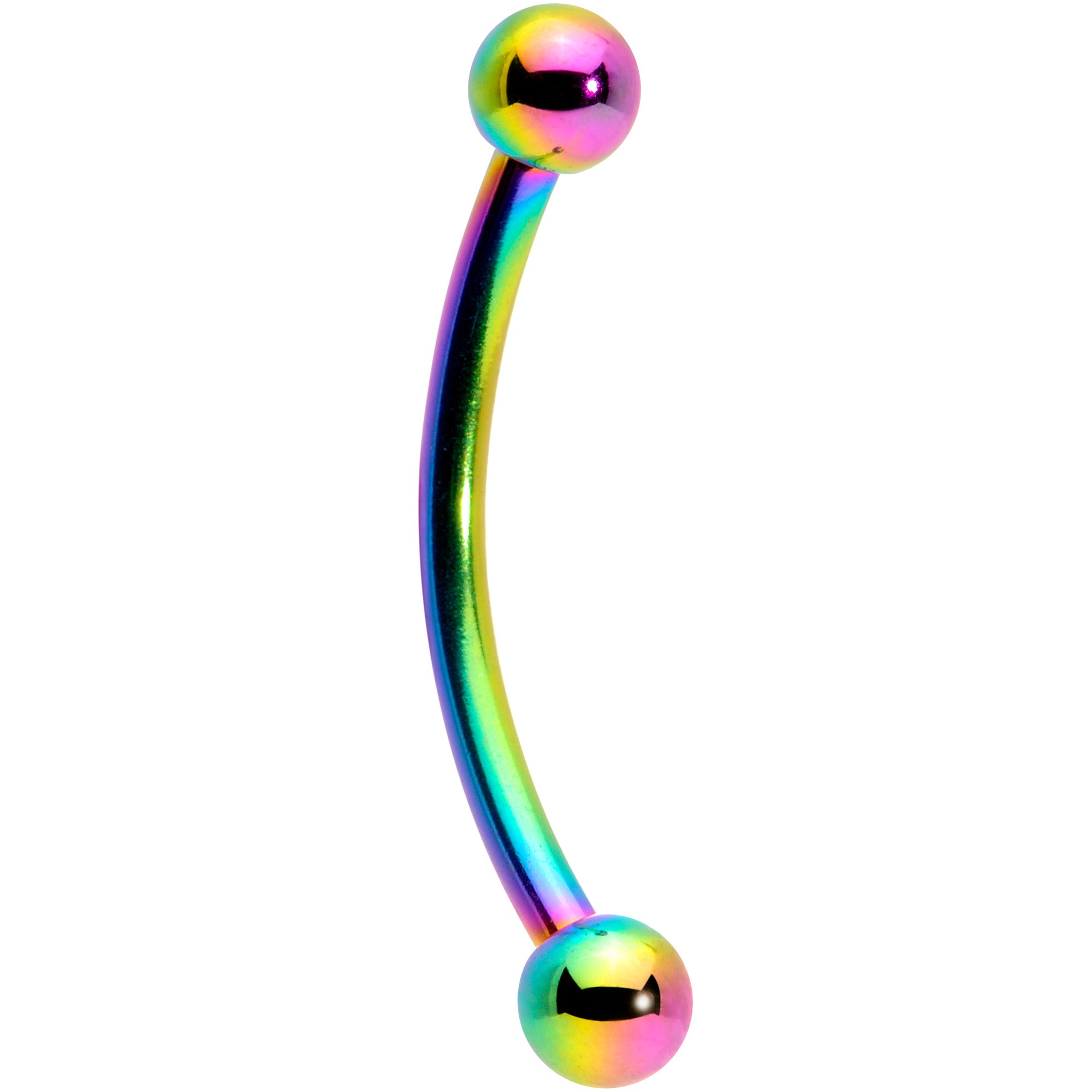 16G 1/2 Rainbow Curved Barbell