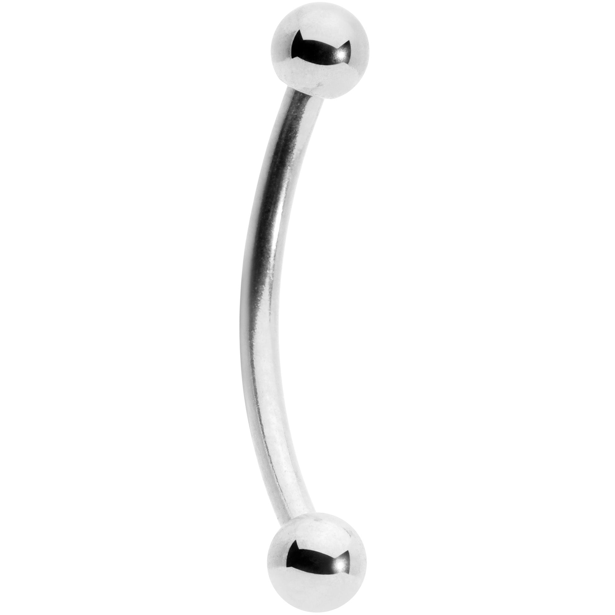 16G 1/2 Stainless Steel Curved Barbell
