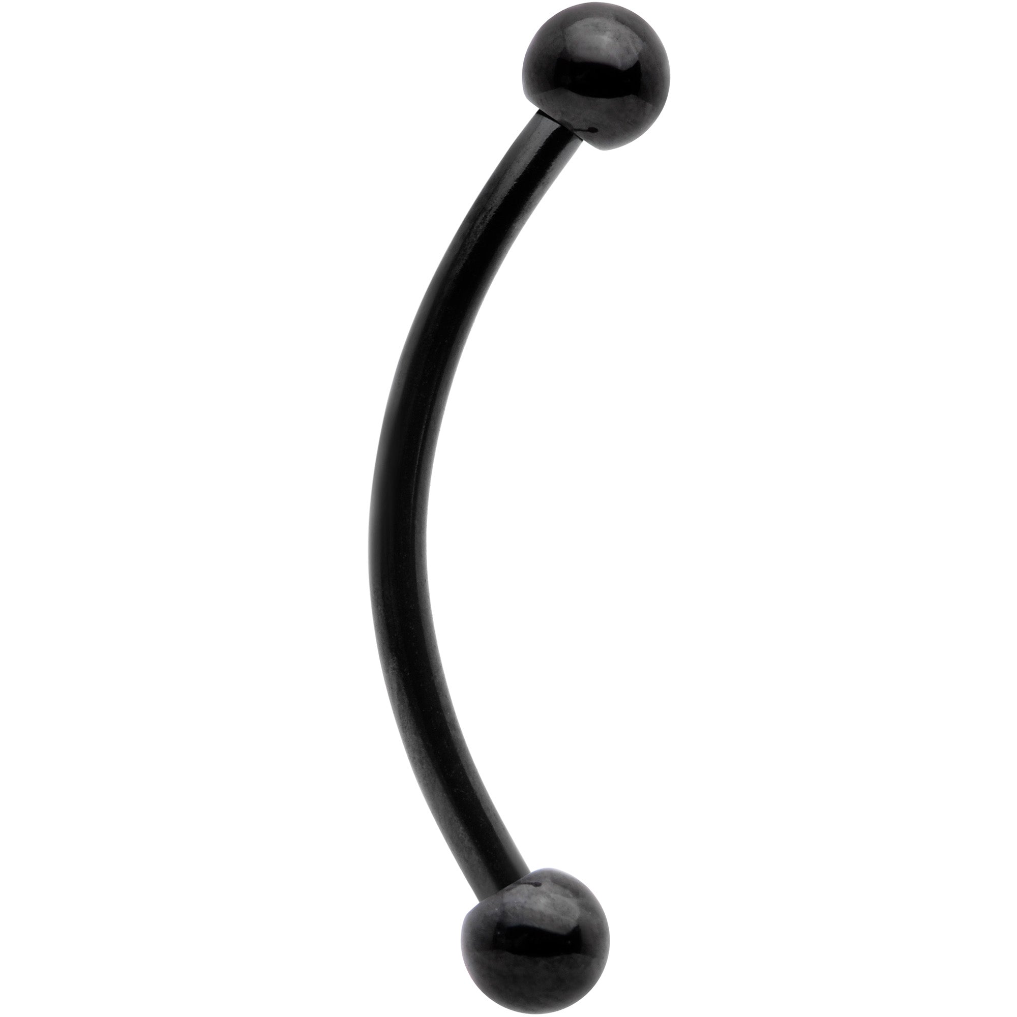 16G 9/16 Black Curved Barbell