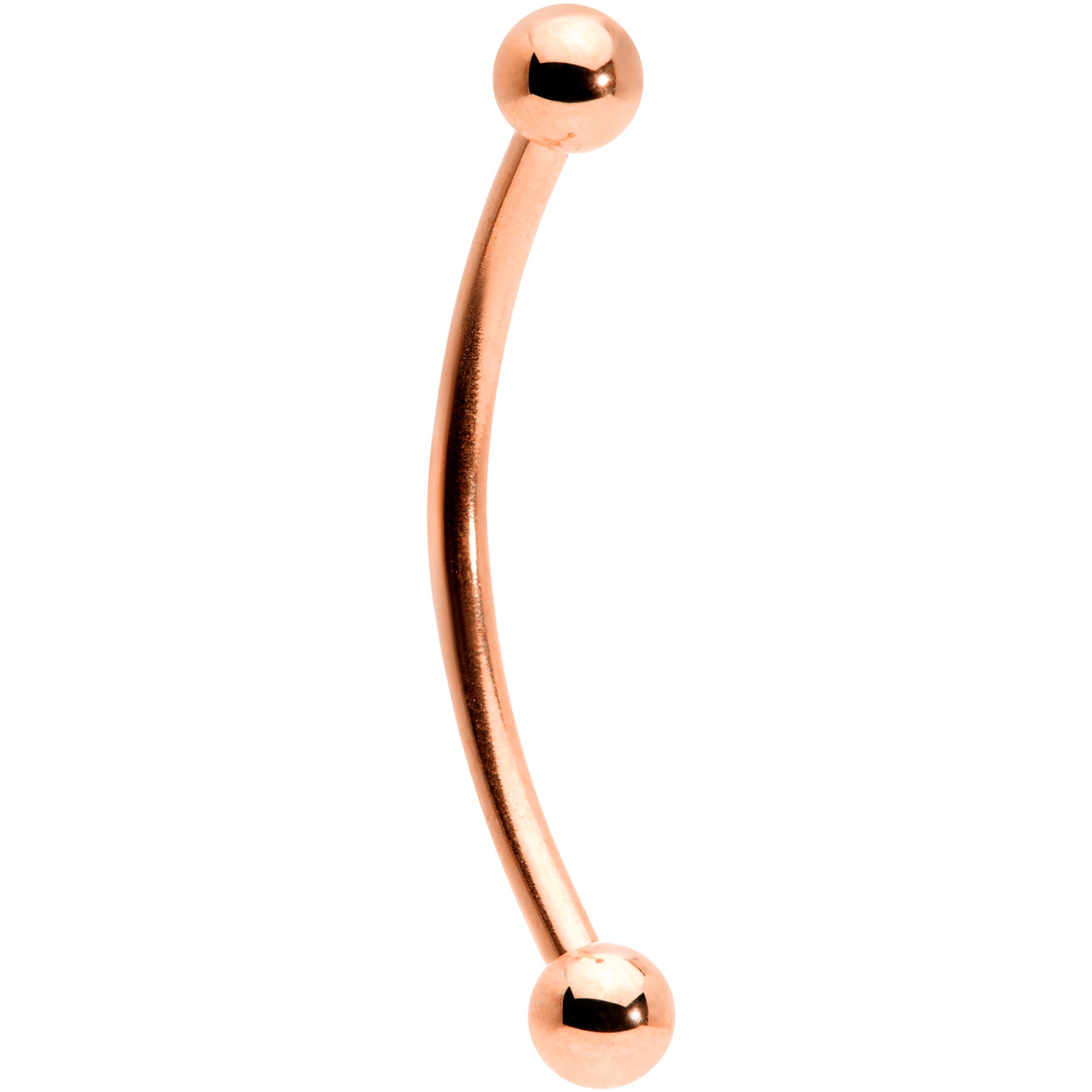 16G 5/8 Rose Gold Tone Curved Barbell