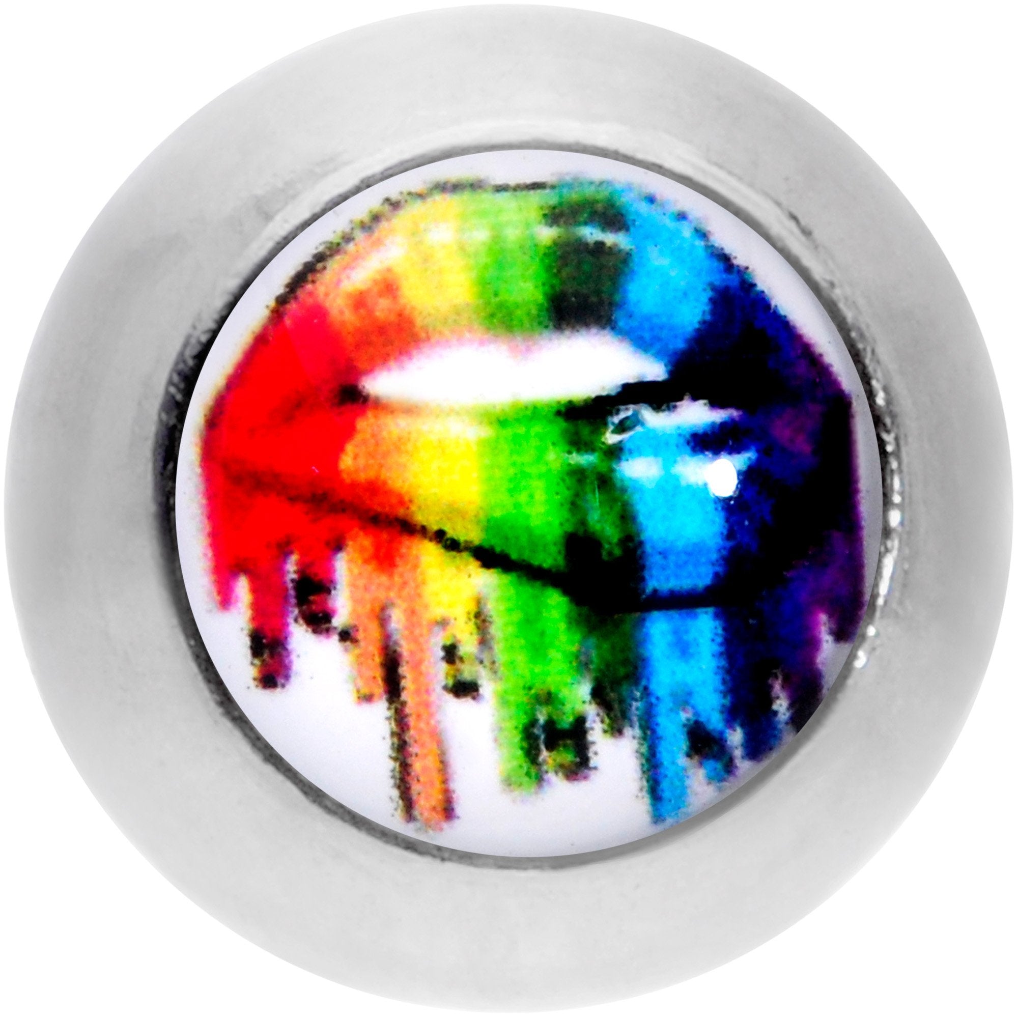 16G 1/4 Rainbow Lips Cartilage Tragus Earring