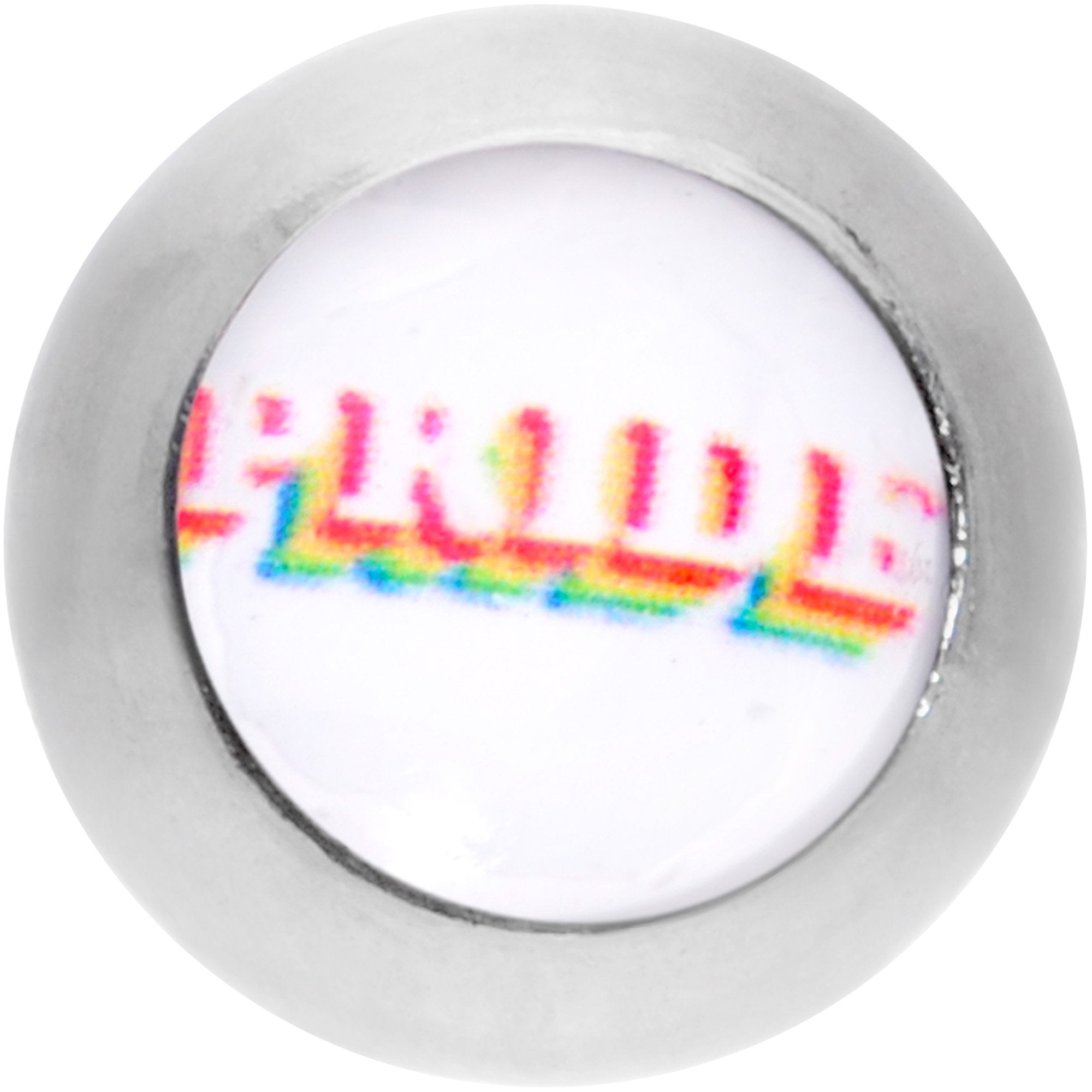 16G 1/4 Rainbow Text Gay Pride Cartilage Tragus Earring