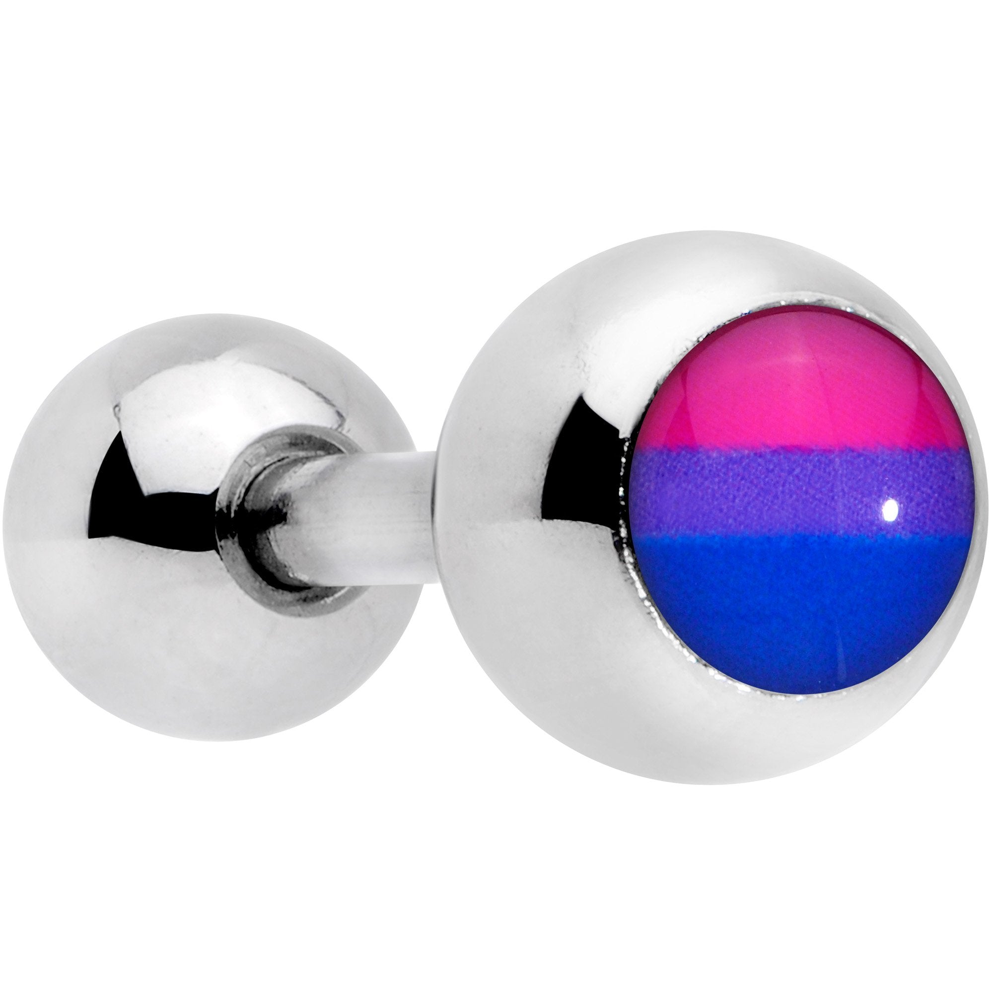 16G 1/4 Pink Purple Blue Bisexual Pride Flag Cartilage Tragus