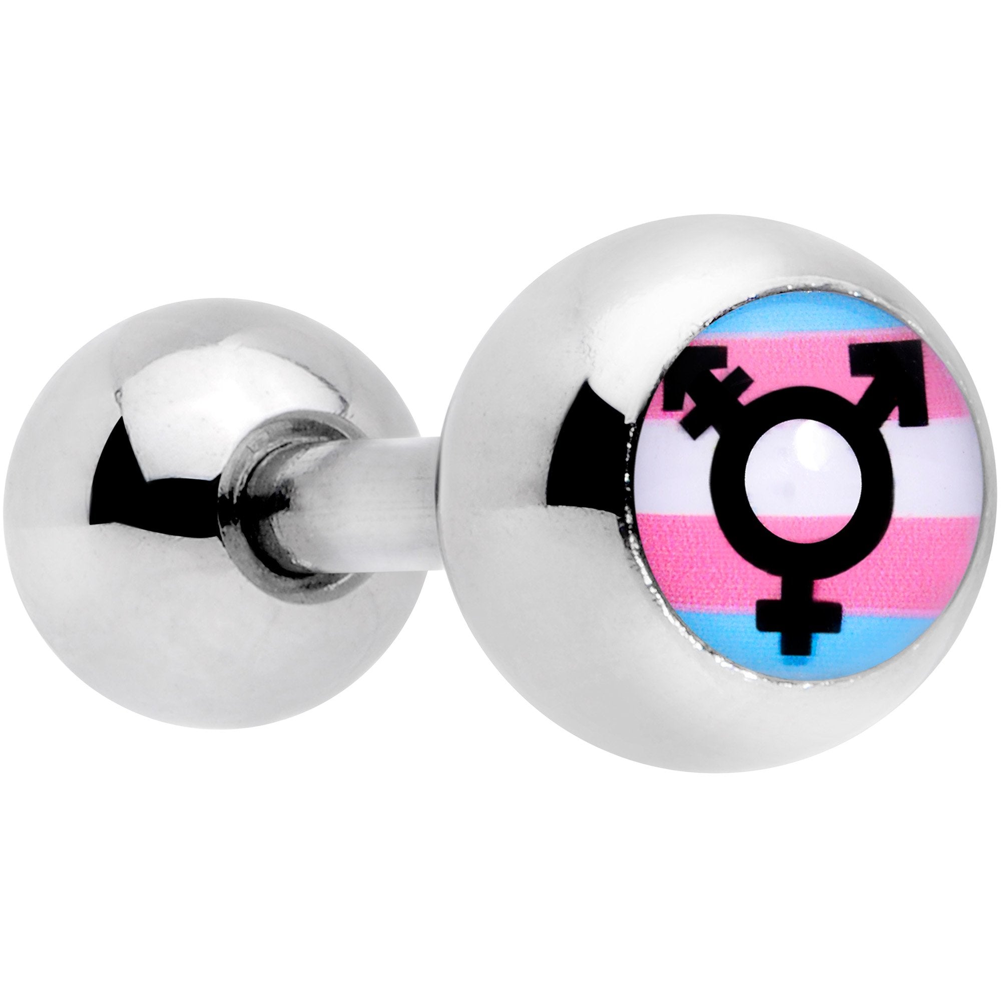 16G 1/4 Pink Blue White Transgender Pride Flag Cartilage Tragus