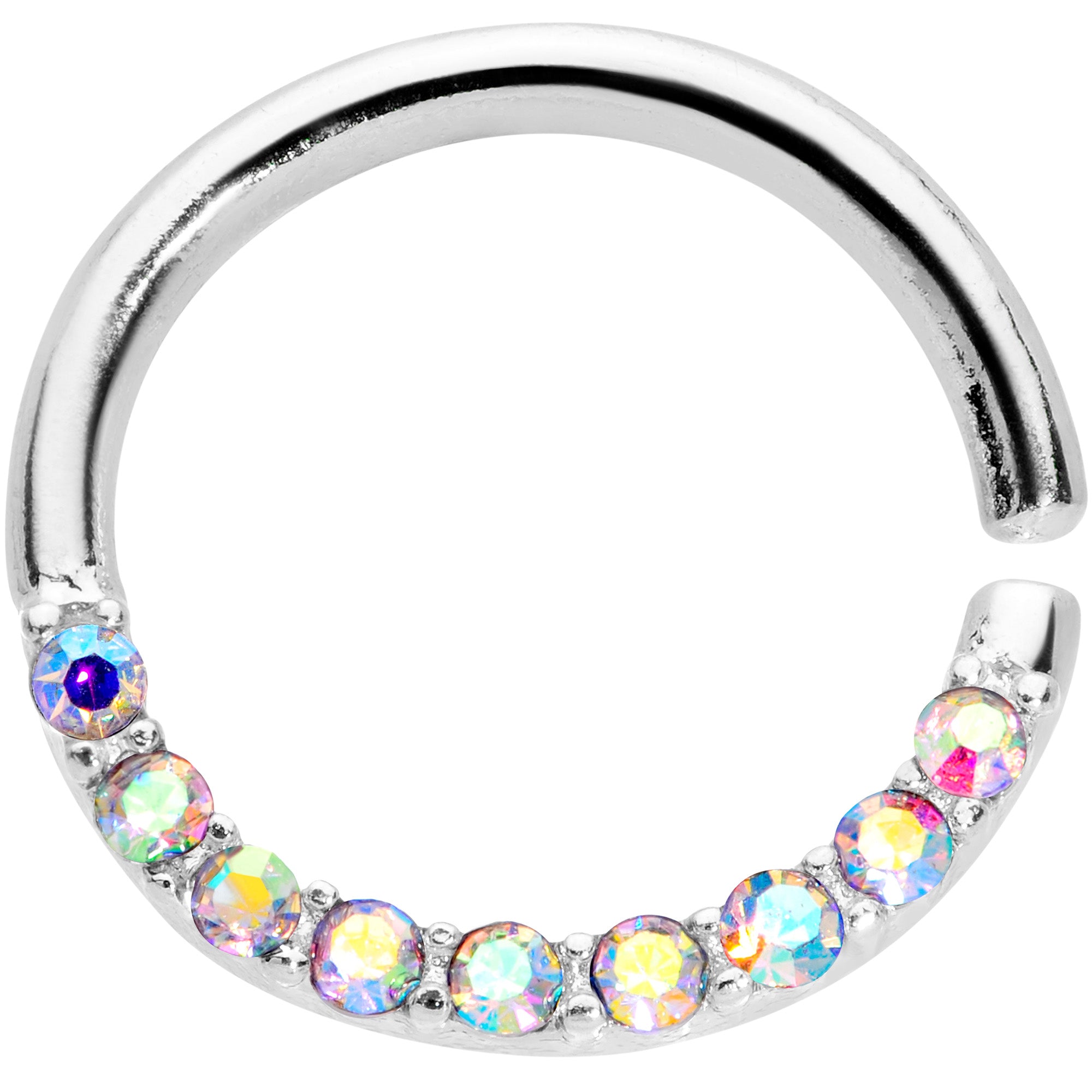 16G 5/16 Aurora Gem Simple Elegance Seamless Circular Ring