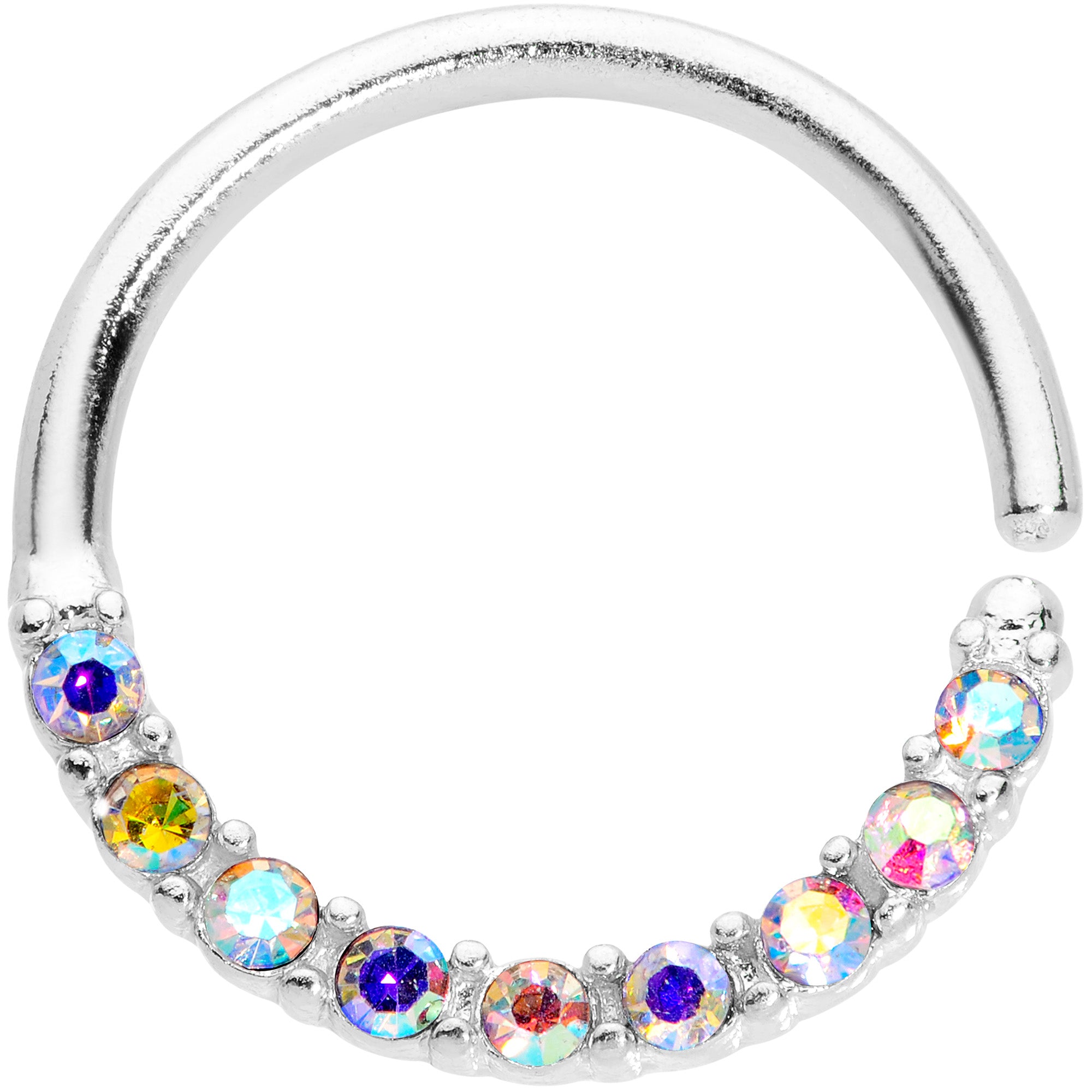 16G 3/8 Aurora Gem Simple Elegance Seamless Circular Ring