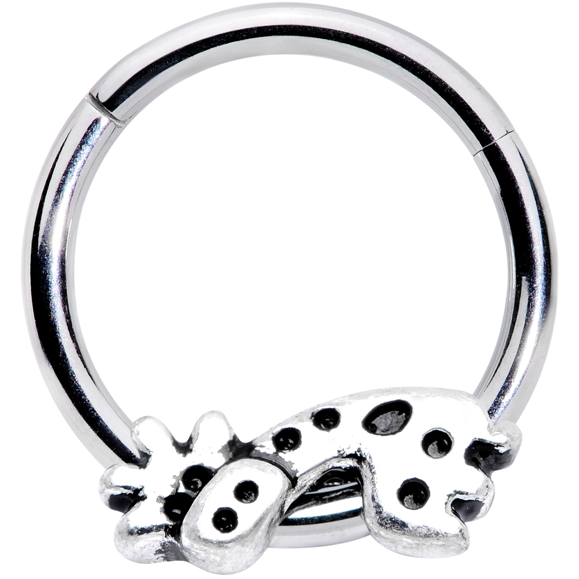16G 3/8 Happy Giraffe Hinged Segment Ring