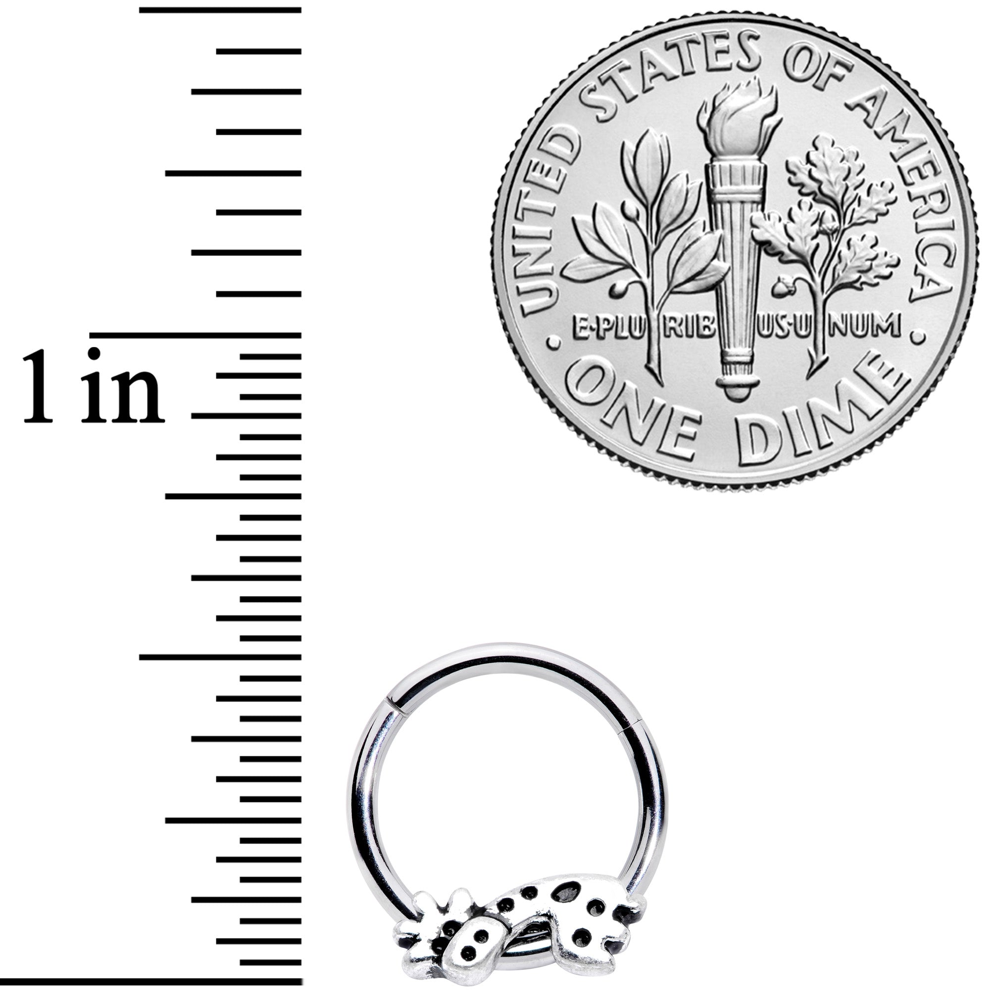 16G 3/8 Happy Giraffe Hinged Segment Ring