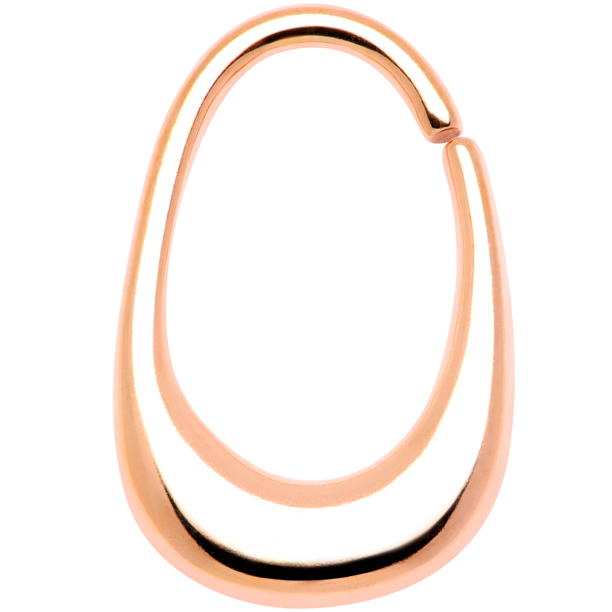 16G 5/16 Rose Gold Tone Oval Cartilage Tragus Daith