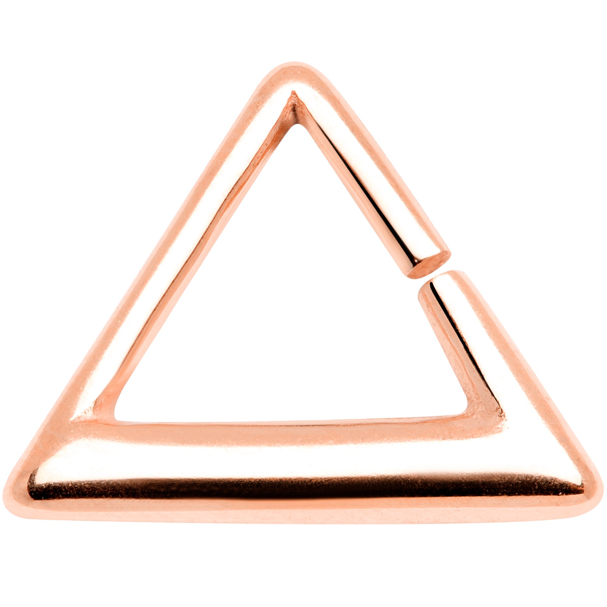 16G 5/16 Rose Gold Tone Triangle Cartilage Tragus Daith