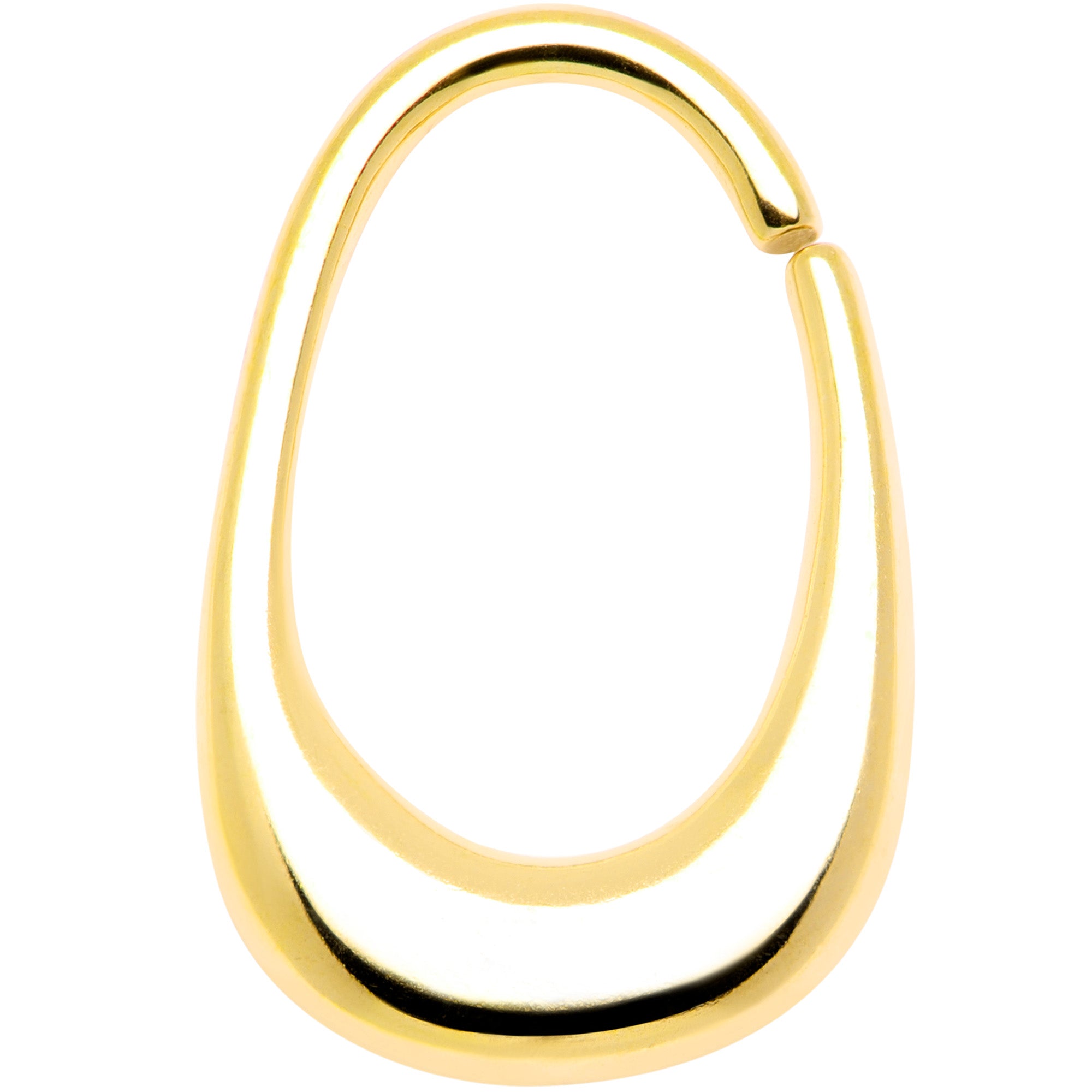 16G 5/16 Gold Tone Oval Cartilage Tragus Daith