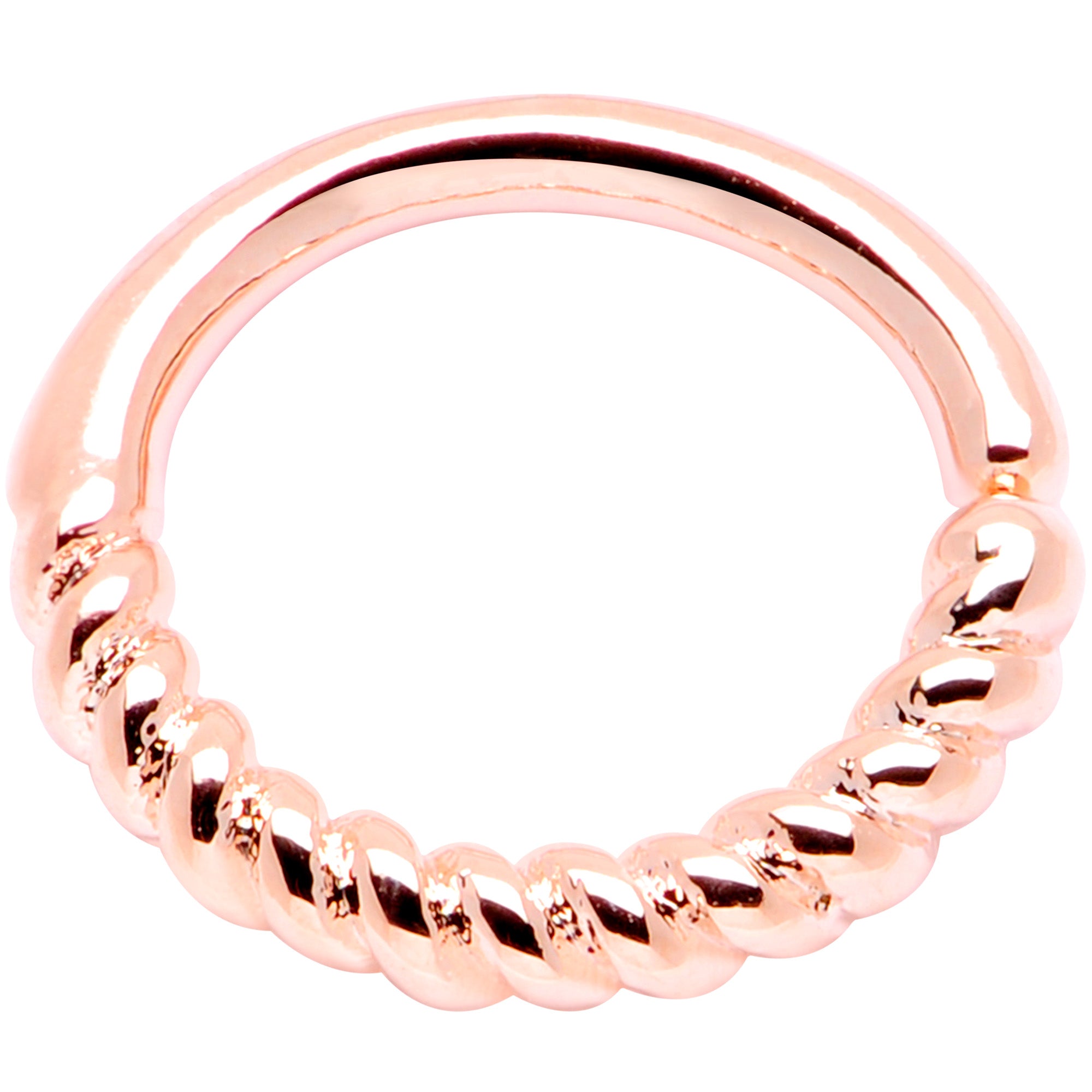 16G 5/16 Rose Gold Tone Coil Closure Ring