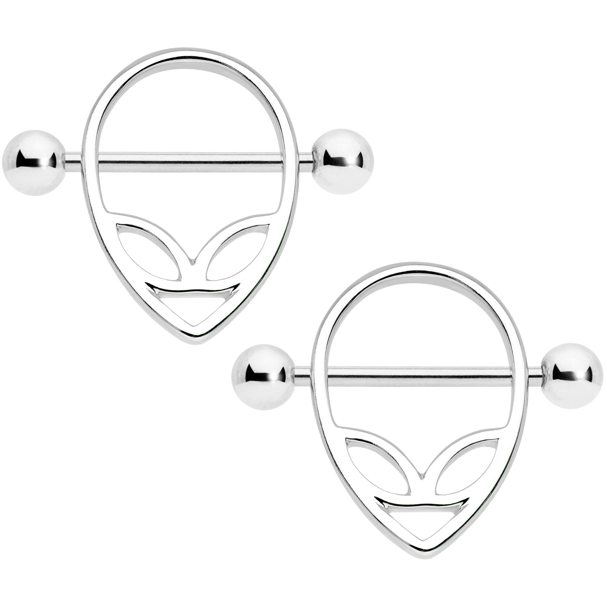 14G 9/16 UFO Alien Nipple Shield Set
