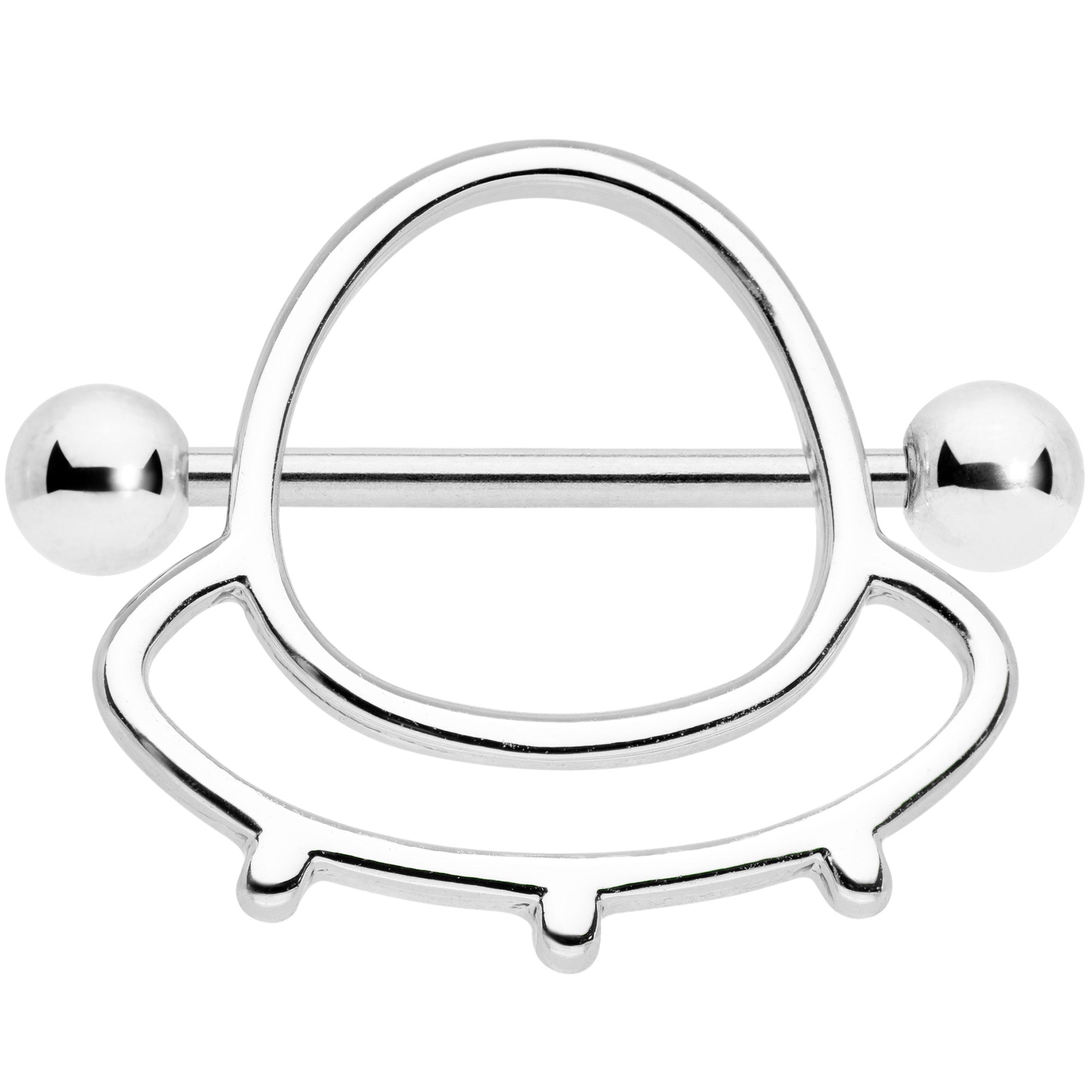 14G 9/16 Outer Space UFO Nipple Shield Set