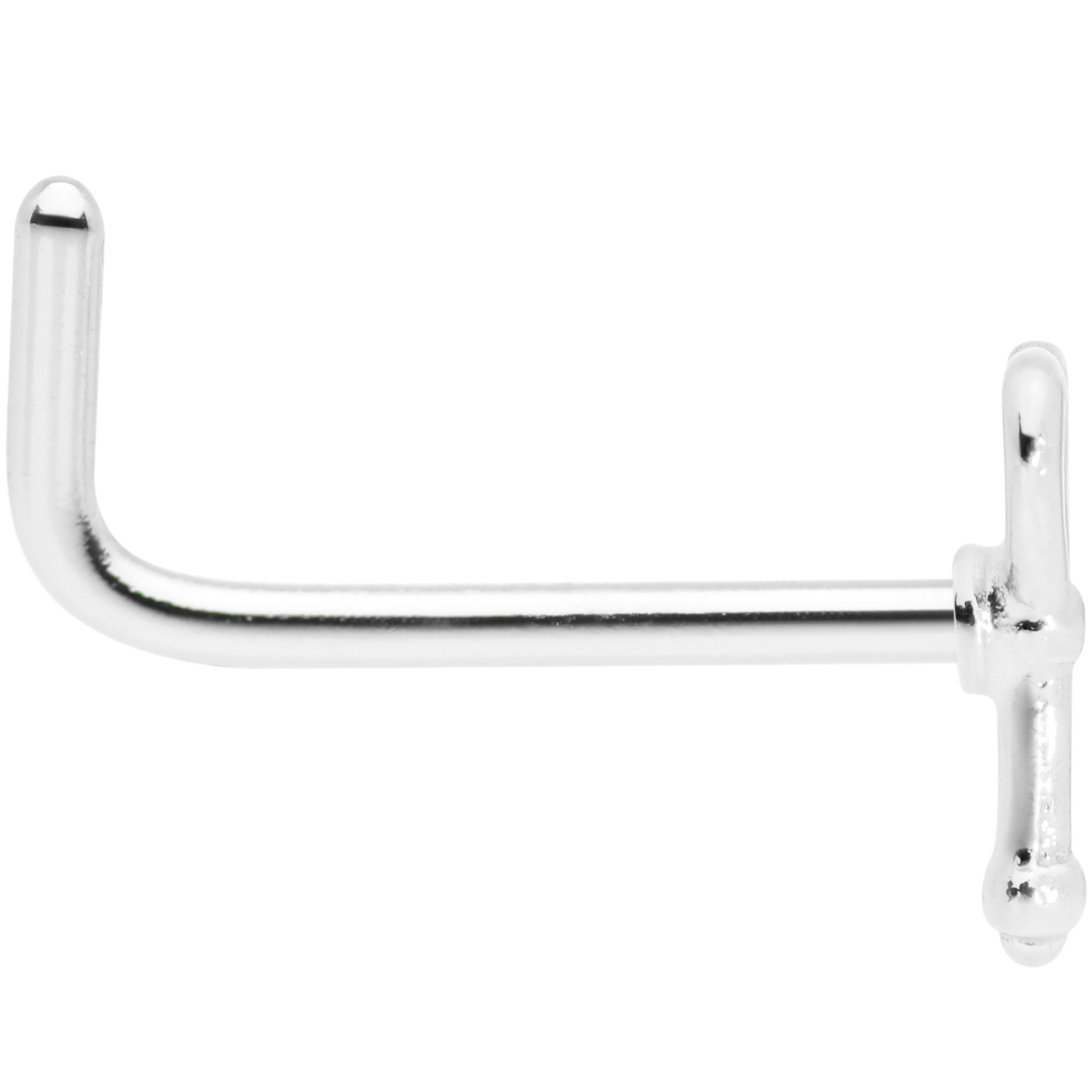 20G 5/16 Key to Your Heart L Shaped Nose Ring