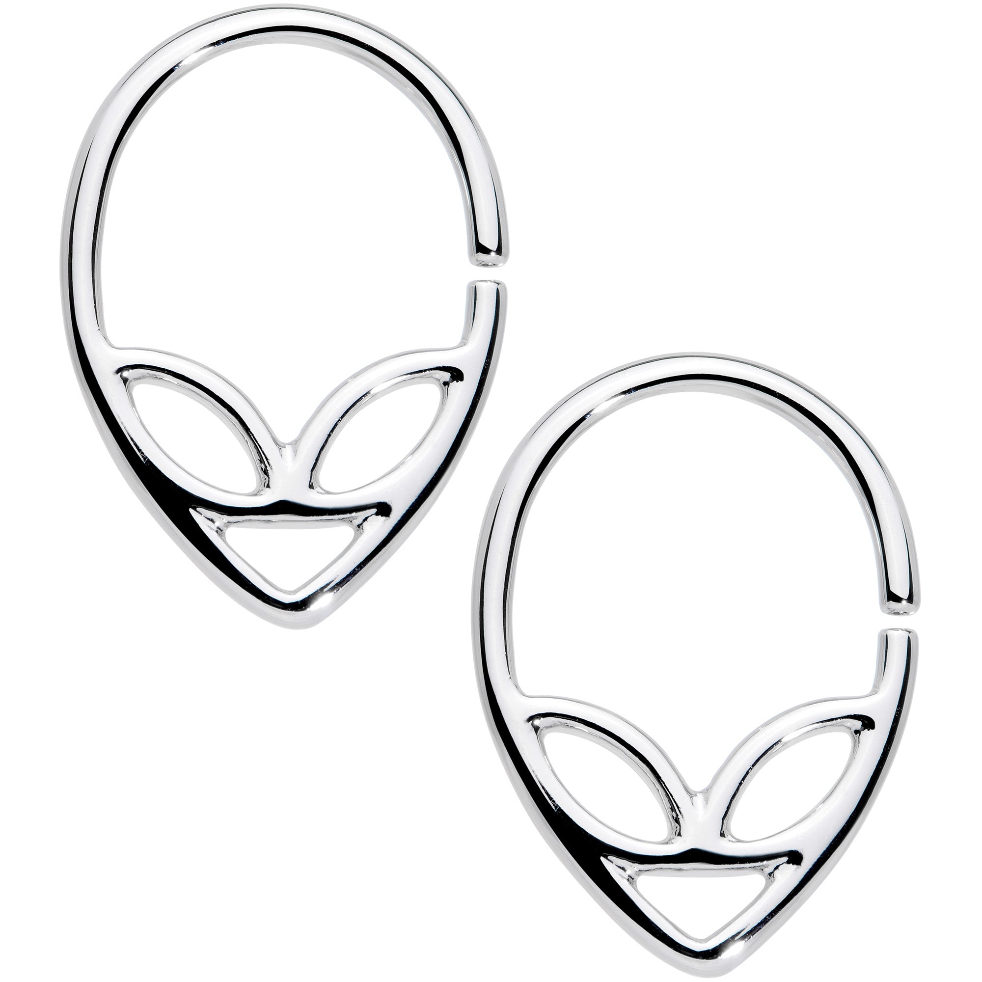 14G 9/16 UFO Alien Nipple Ring Set