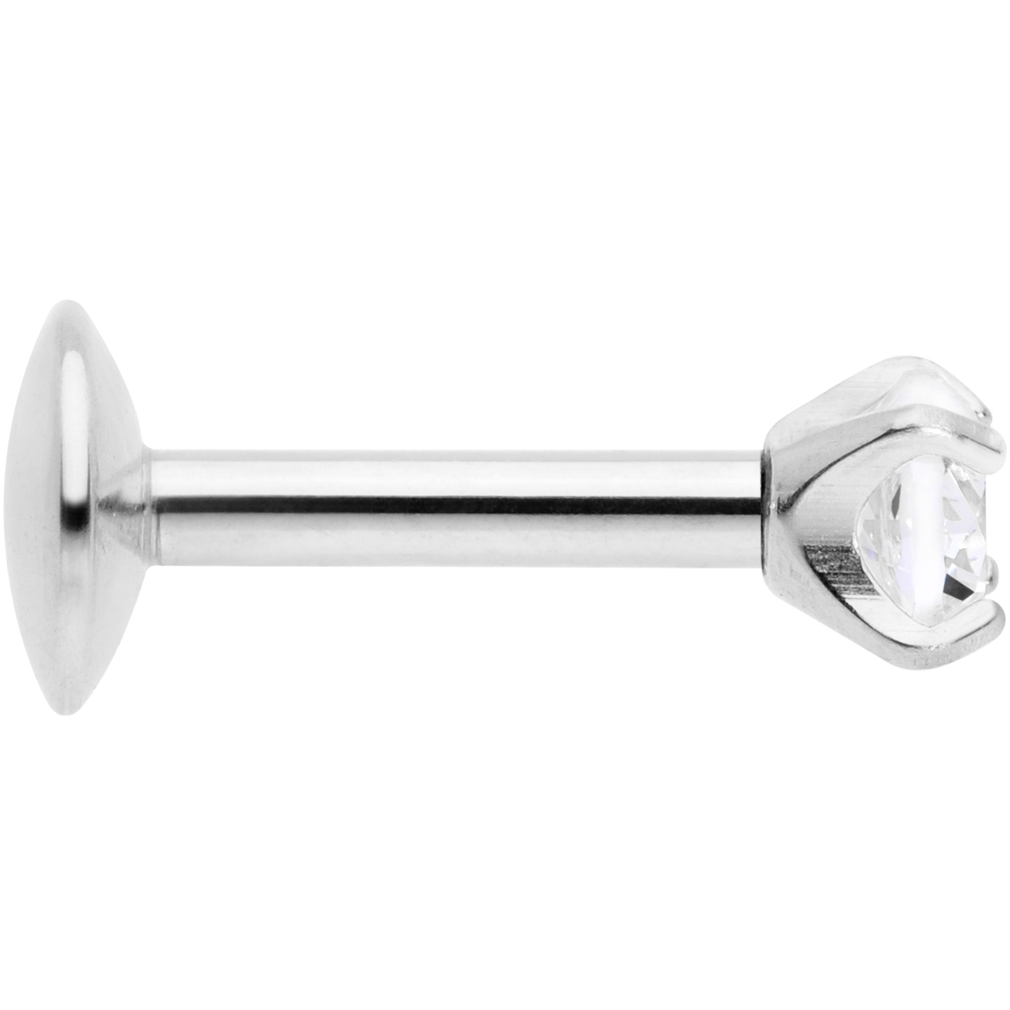 16G 1/4 3mm CZ G23 Titanium Internally Threaded Labret