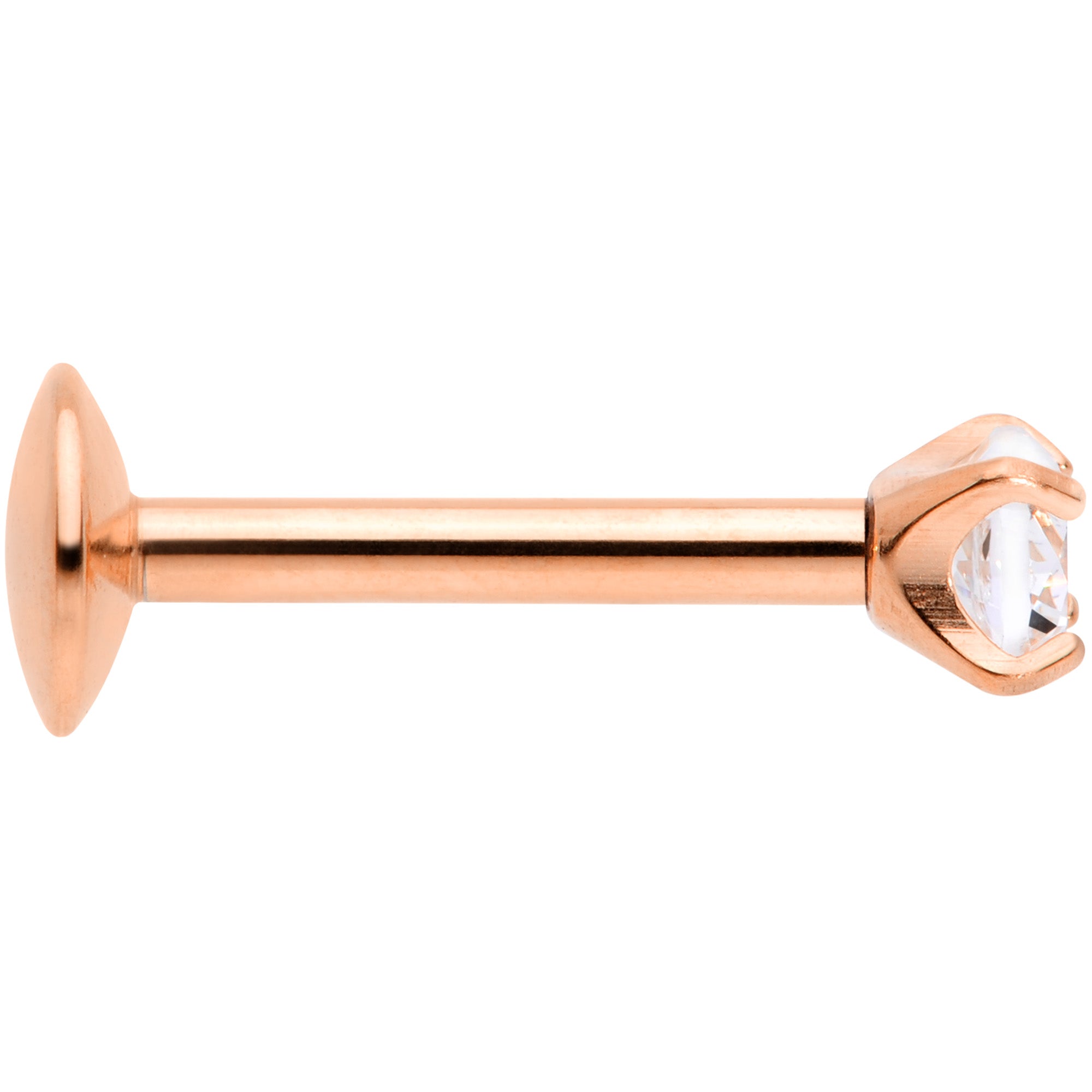 16G 5/16 3mm CZ Rosy G23 Titanium Internally Threaded Labret