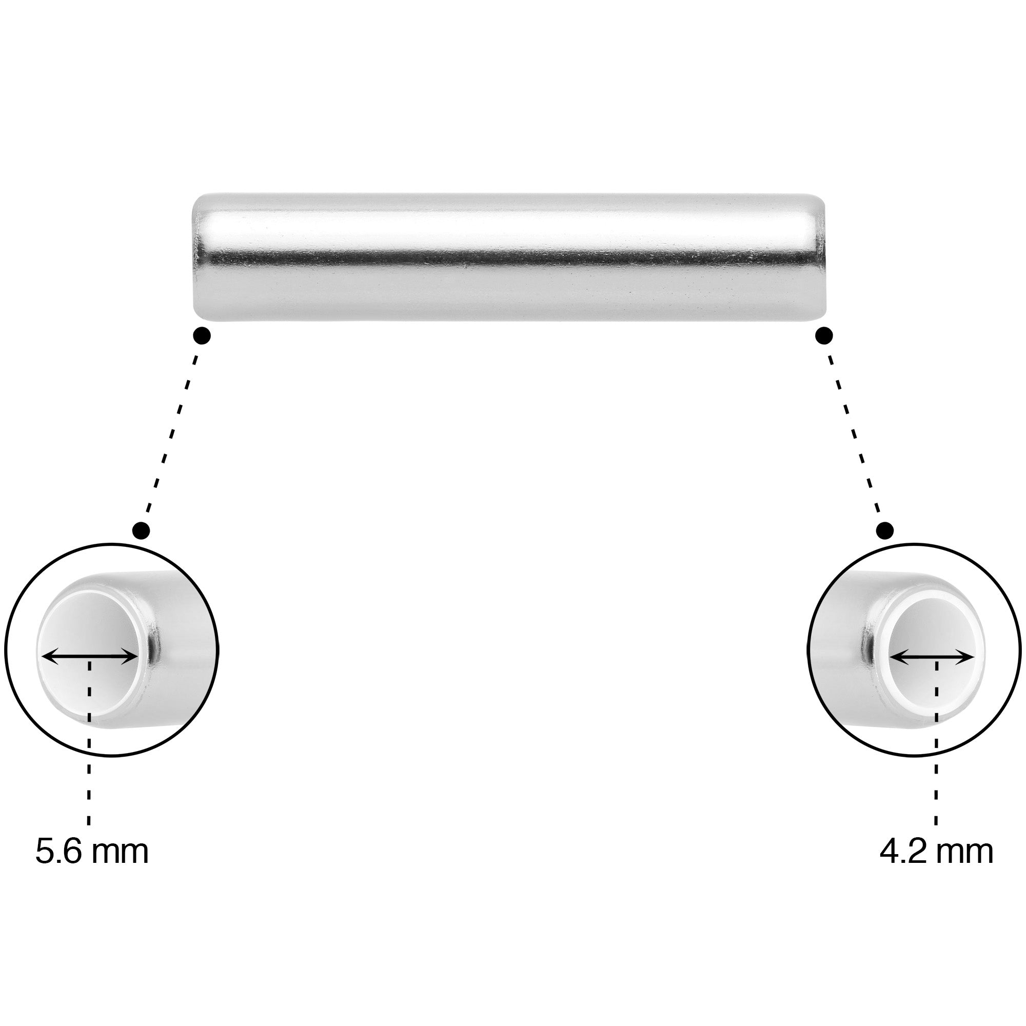 5mm to 6mm Silver Tone Aluminum Body Piercing Ball Removal Tool