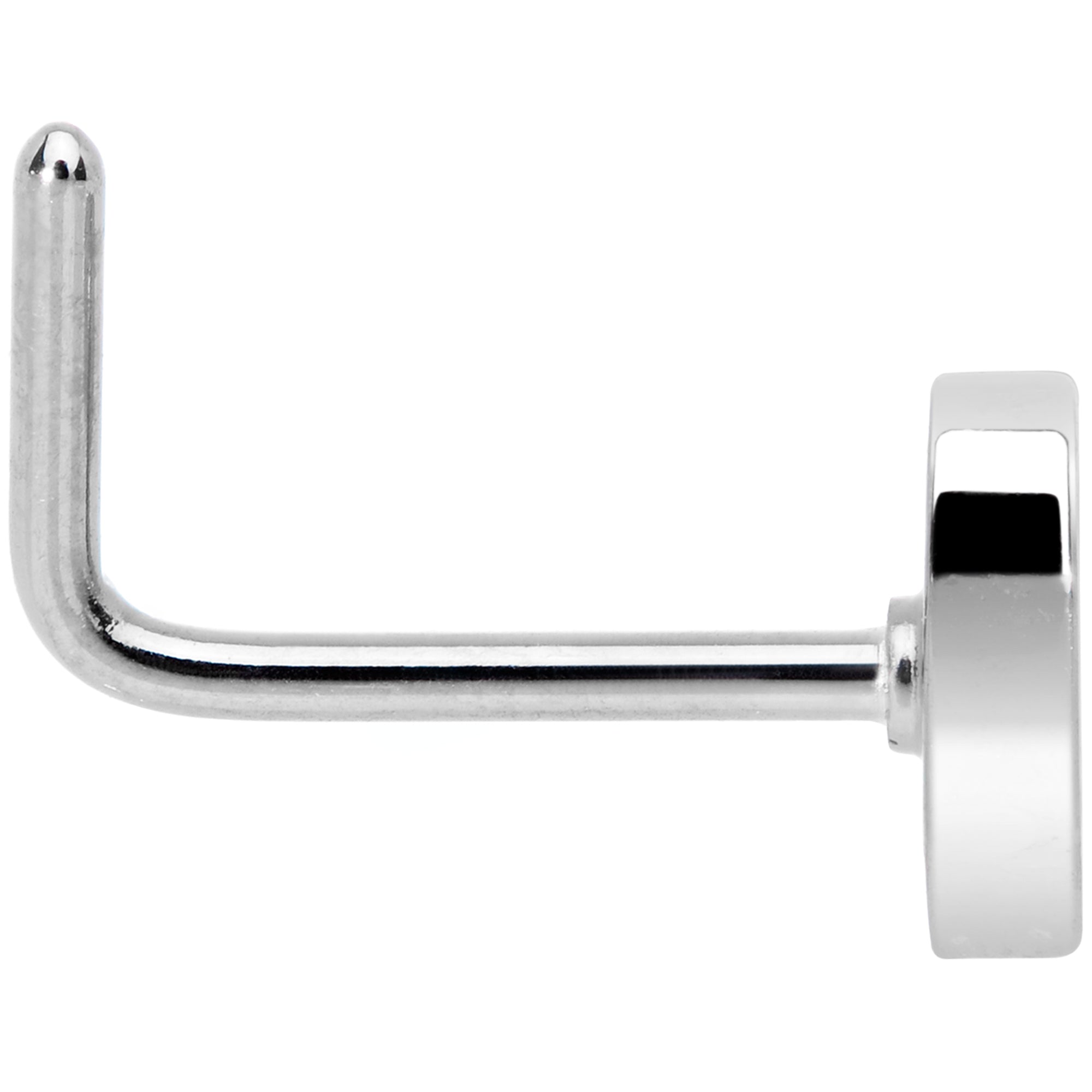 20G 5/16 Black Grey Purple Asexual Pride Heart L Shaped Nose Ring