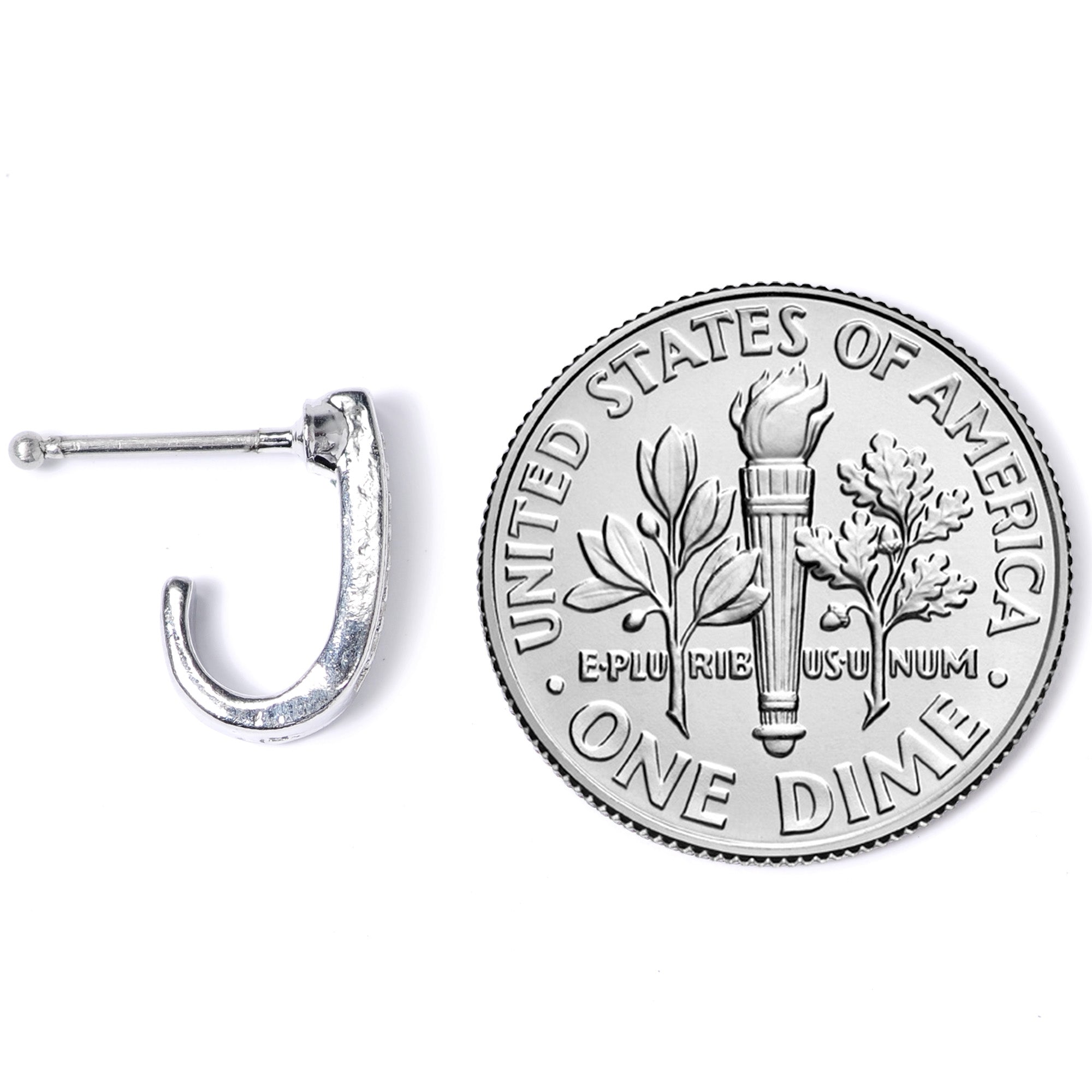 20G 3/8 Steel Dainty Dots Faux Hoop Nose Bone