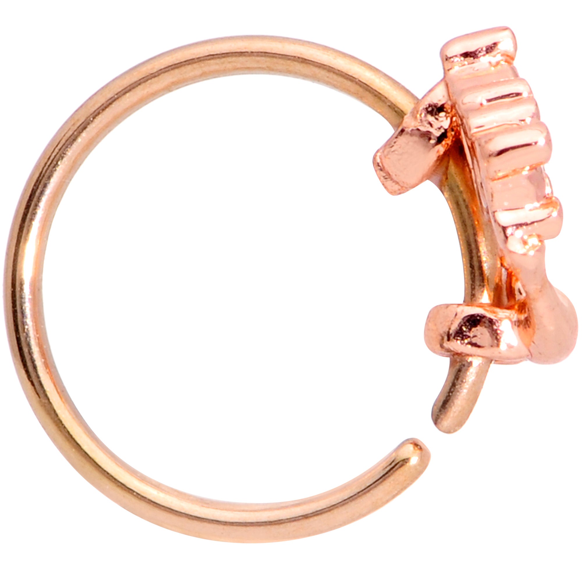 20G 5/16 Rose Gold Tone Magic Genie Lamp Nose Hoop
