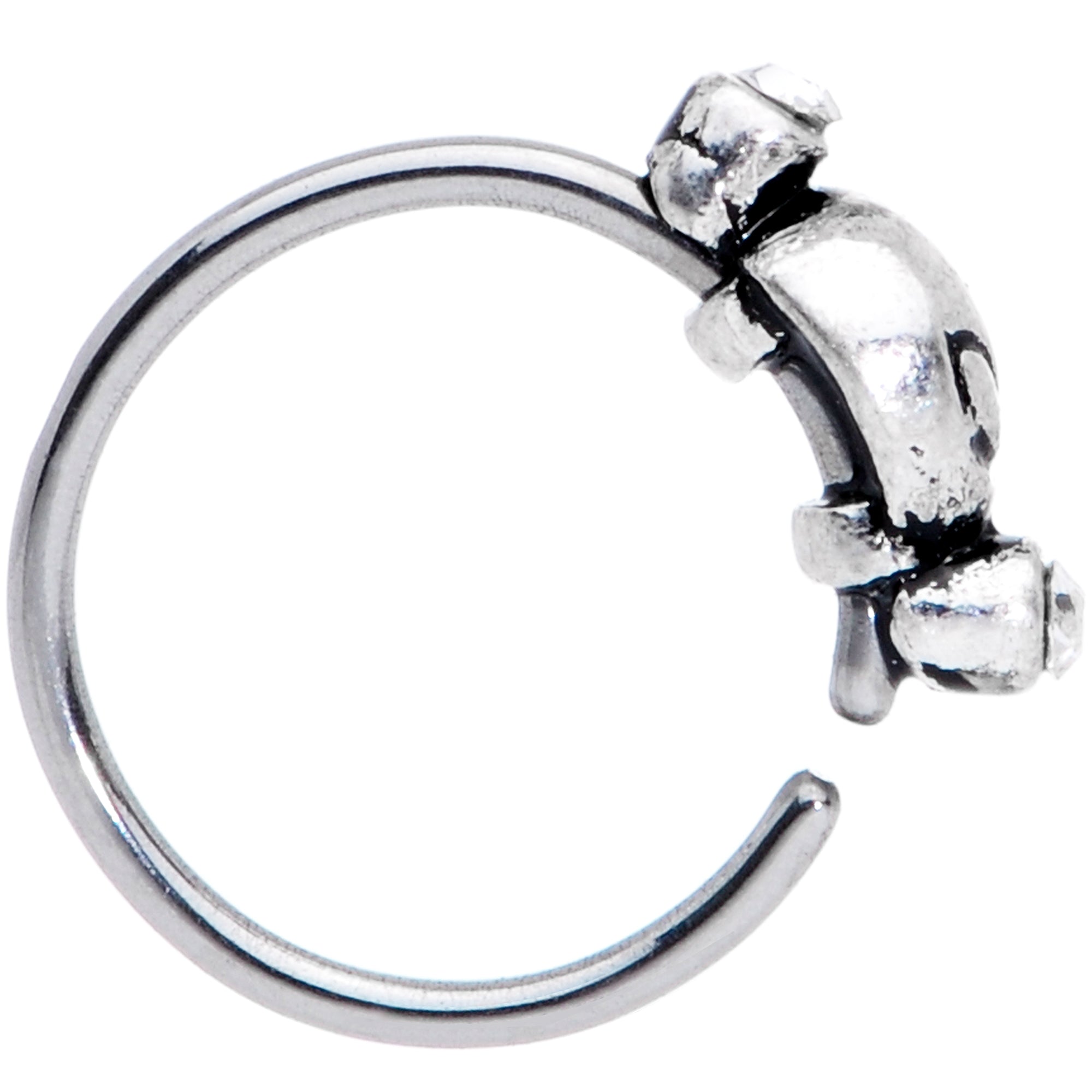 20G 5/16 Clear Gem Outer Space Alien Nose Hoop
