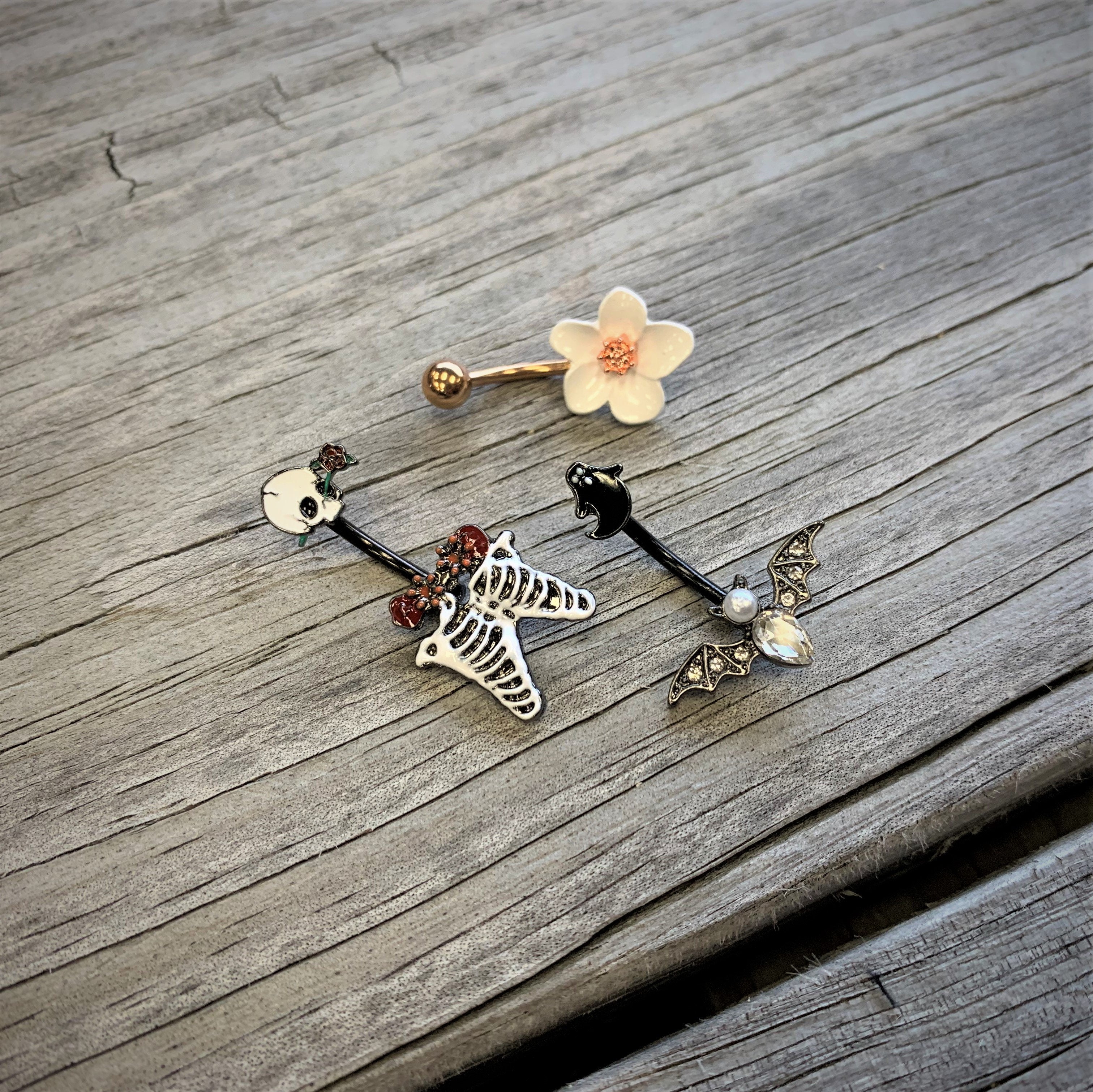 bat belly ring halloween