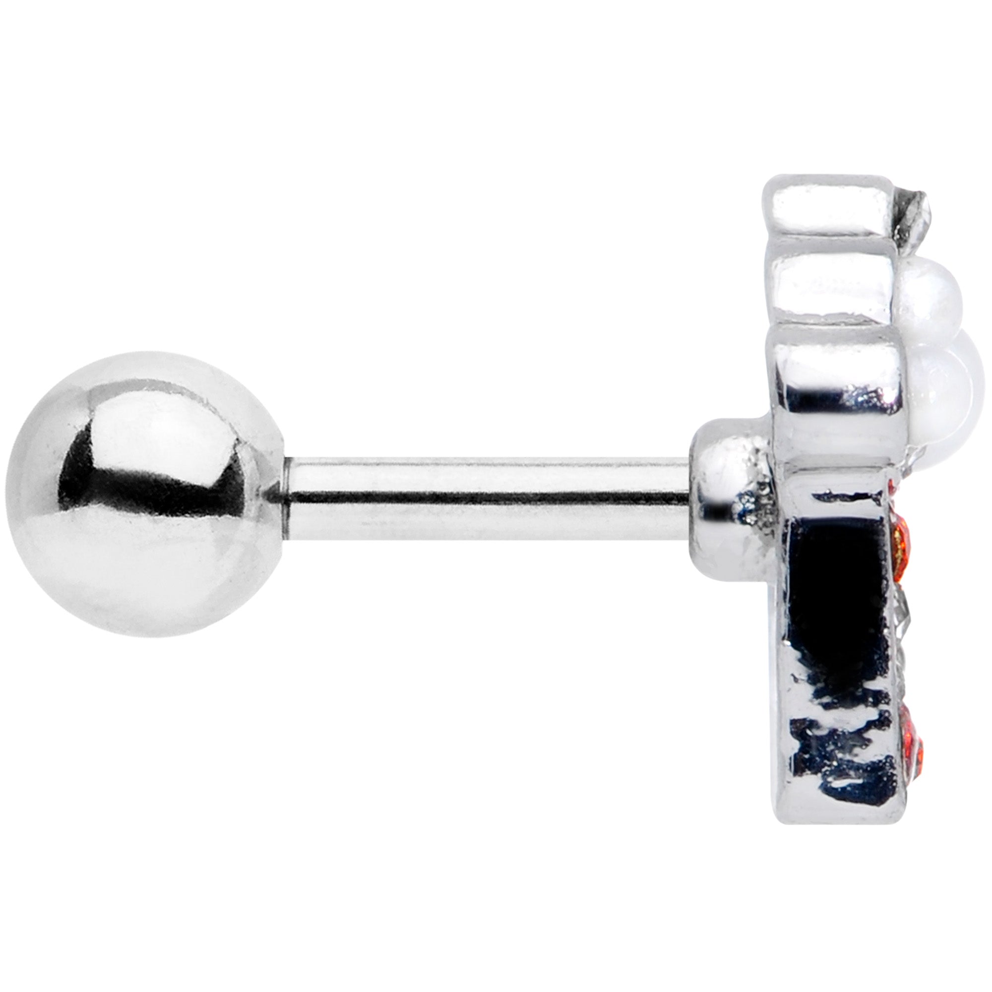 16G 1/4 Clear Red Gem Movie Night Popcorn Cartilage Tragus