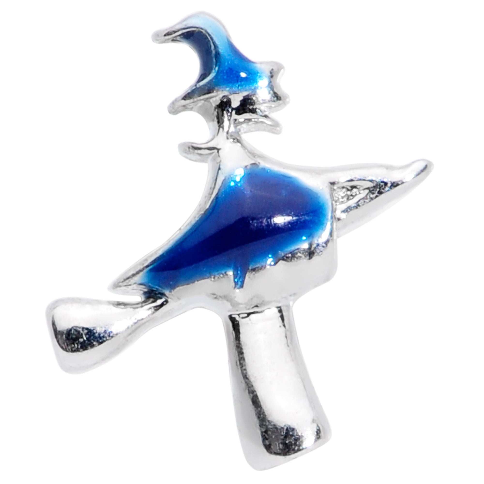 16G 5/16 Blue Spooky Halloween Witch Labret Monroe Tragus