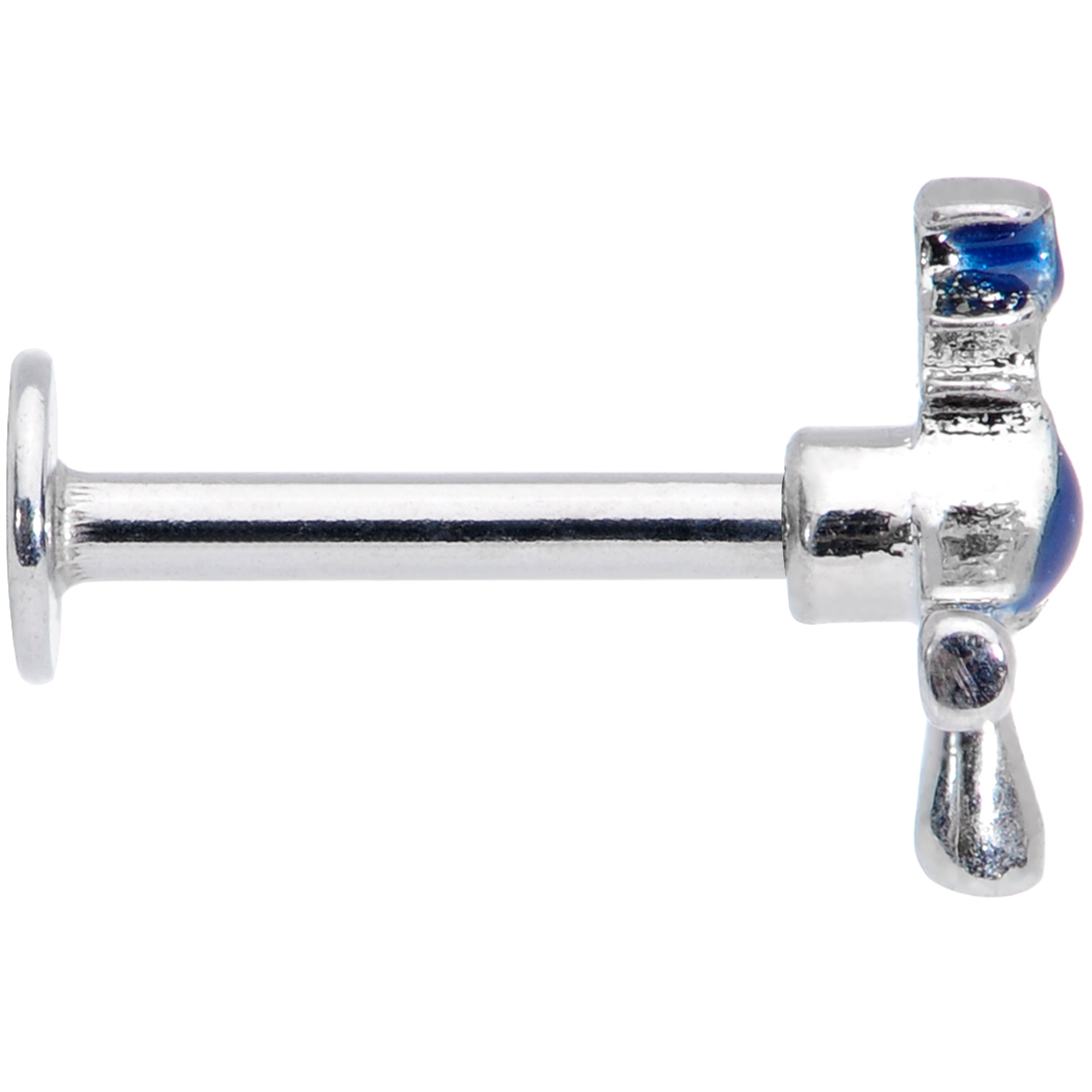 16G 5/16 Blue Spooky Halloween Witch Labret Monroe Tragus