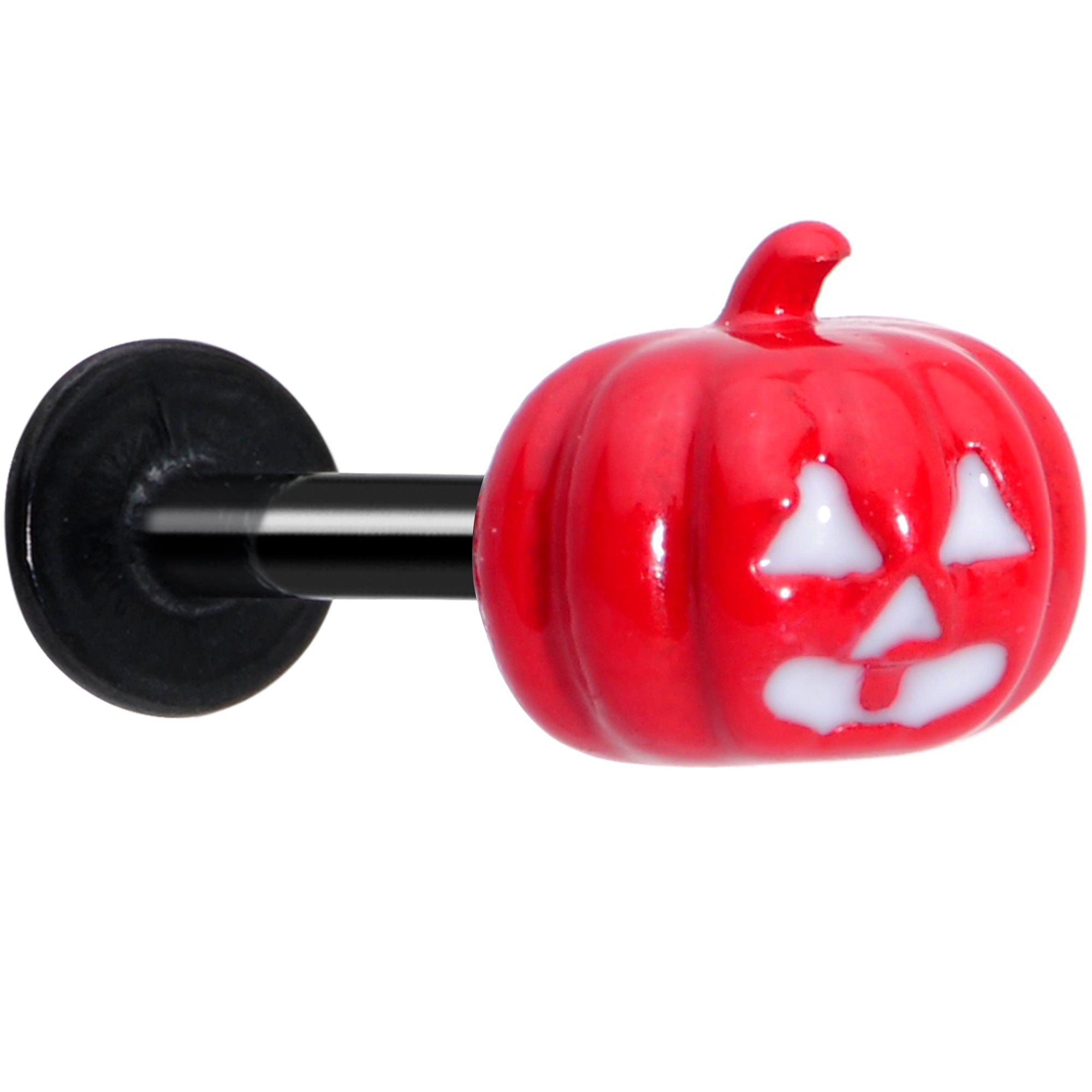 16G 5/16 Black Orange Pumpkin Halloween Labret Monroe Tragus