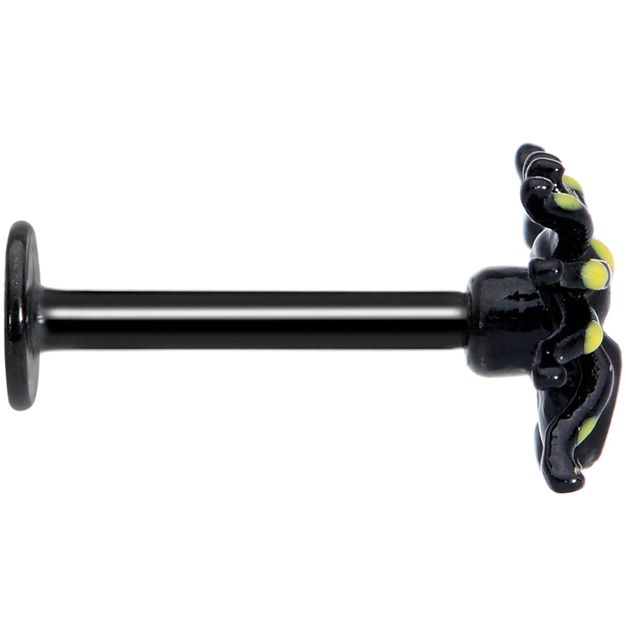 16G 5/16 Black Spooky Spider Halloween Labret Monroe Tragus