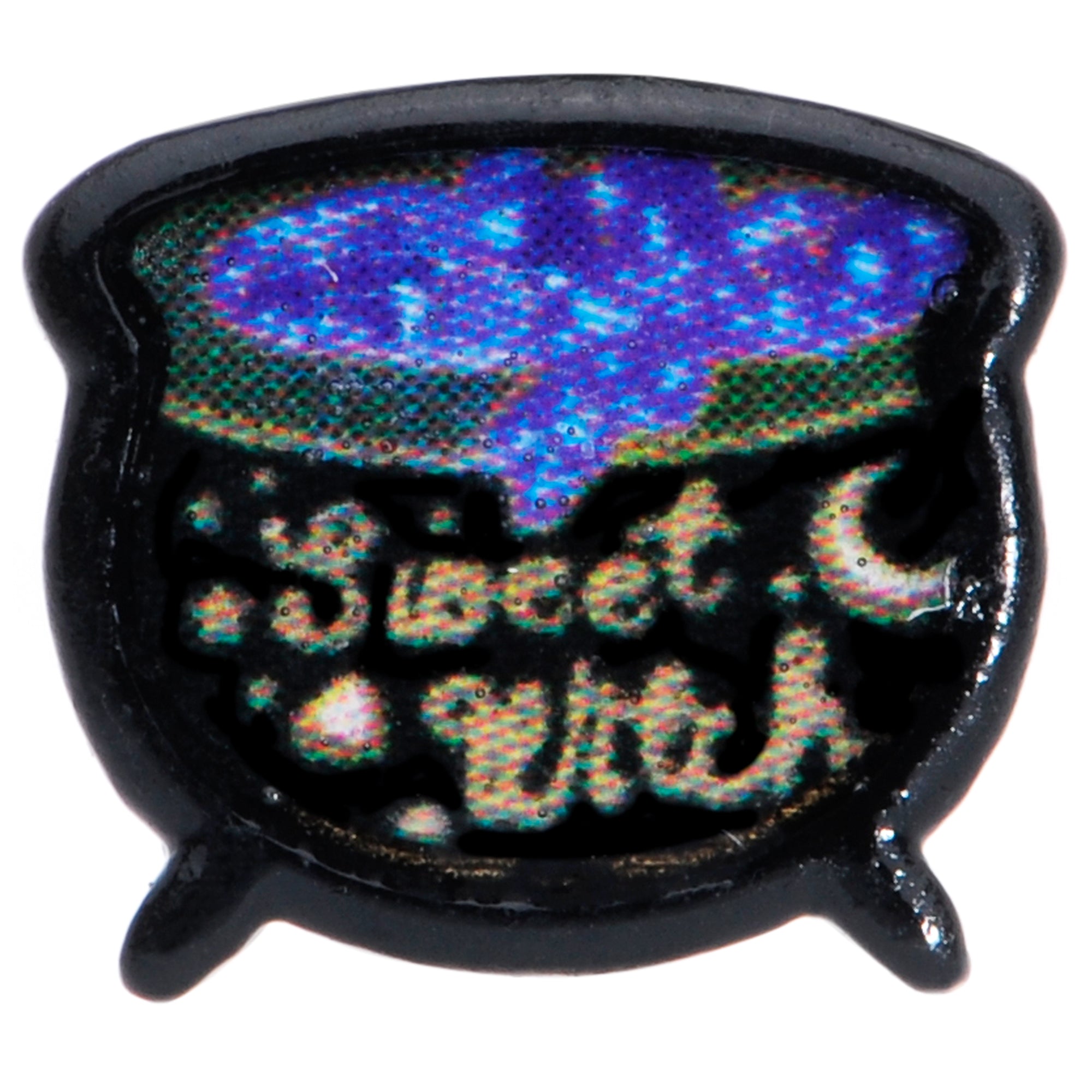 16G 5/16 Black Sweet Witch Cauldron Halloween Labret Monroe Tragus