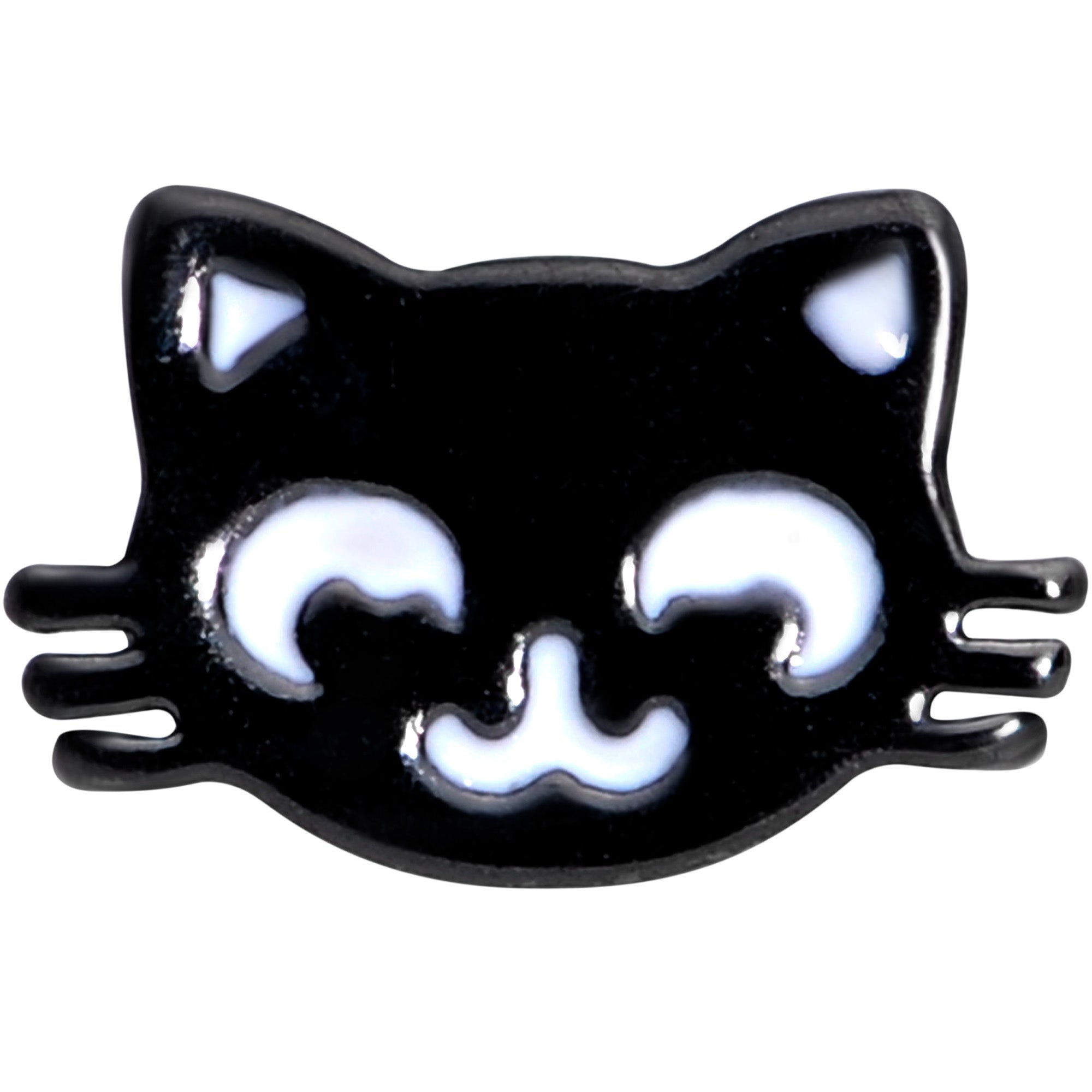 16G 1/4 Black Cat Mouse Halloween Cartilage Tragus Earring