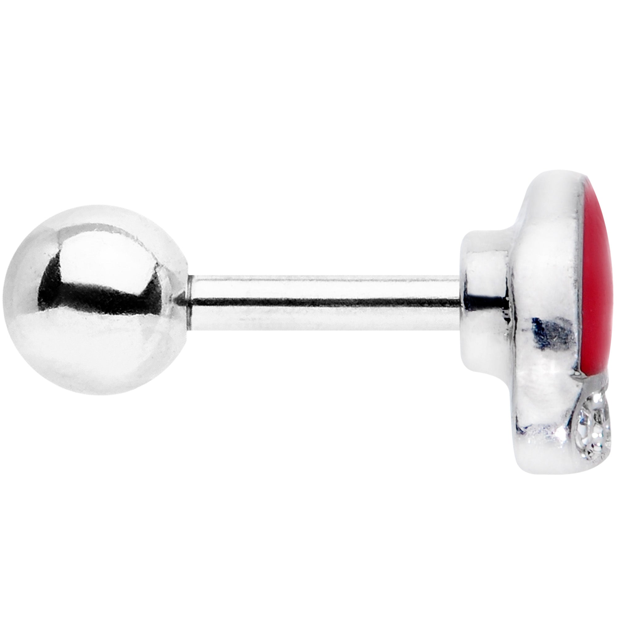 16G 1/4 Clear Gem Santa Hat Christmas Cartilage Tragus Earring