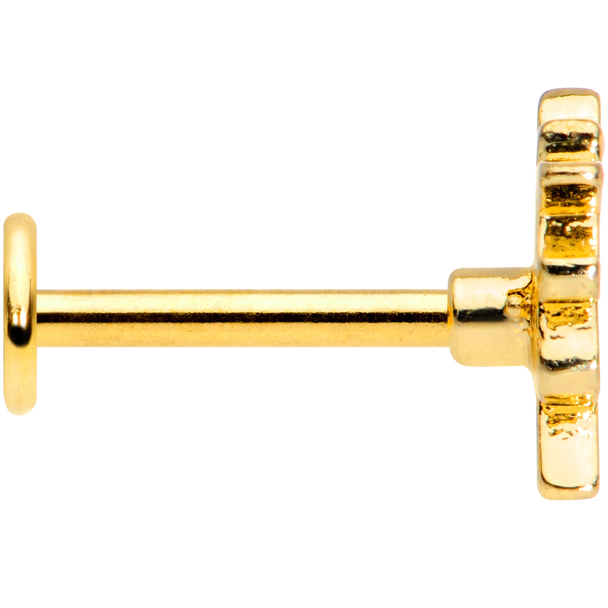 16G 5/16 Gold Tone Rainbow Unicorn Labret Monroe Tragus