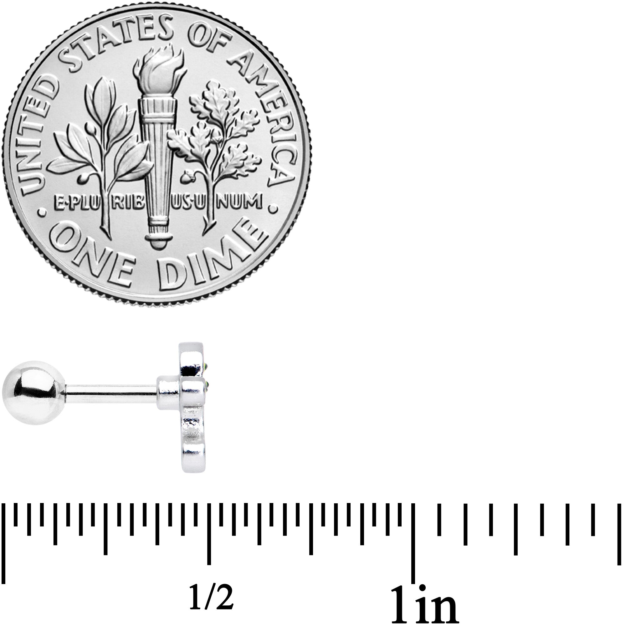 16G 1/4 Candy Gingerbread Christmas Cartilage Tragus Set of 3