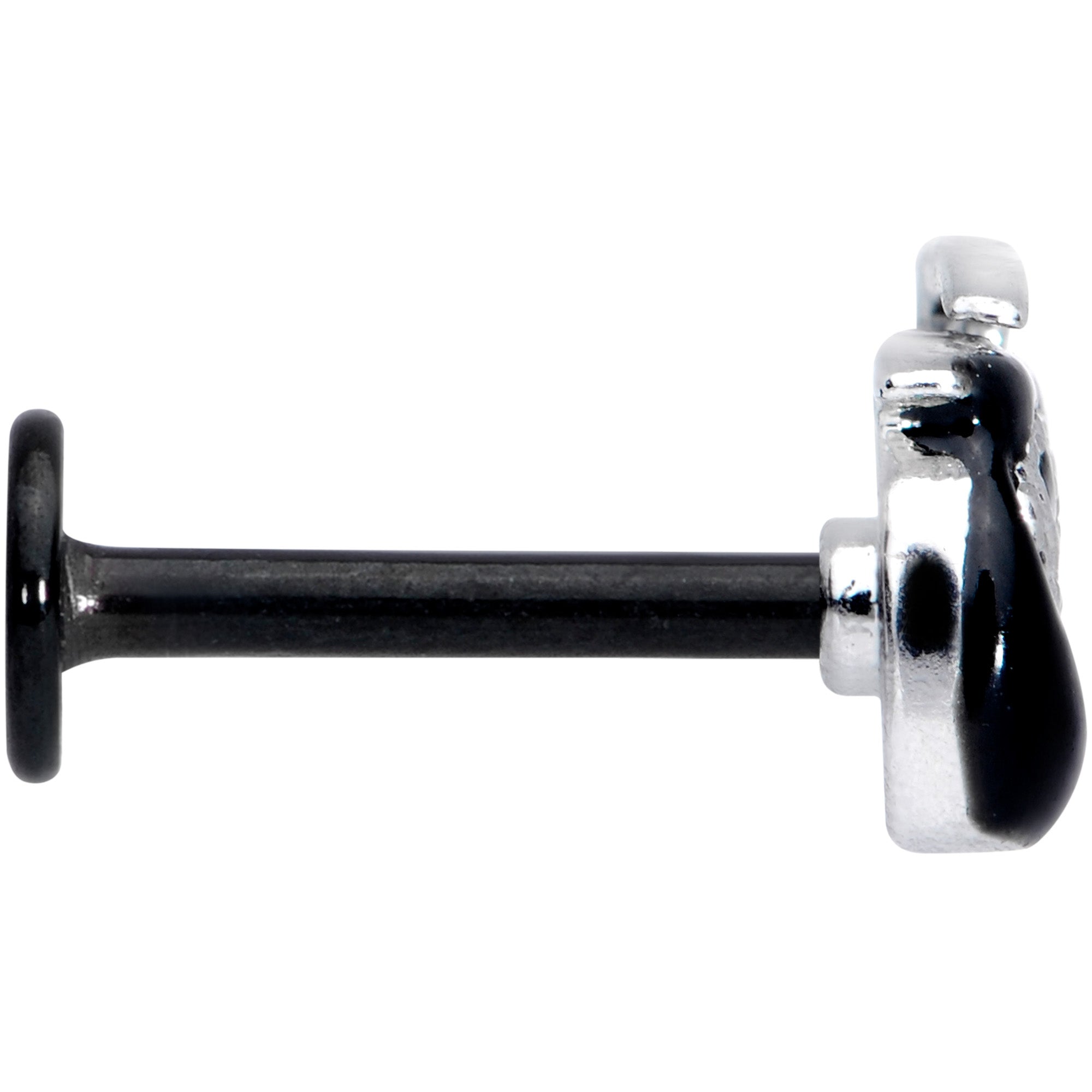 16G 5/16 Black Grim Reaper Halloween Labret Monroe Tragus