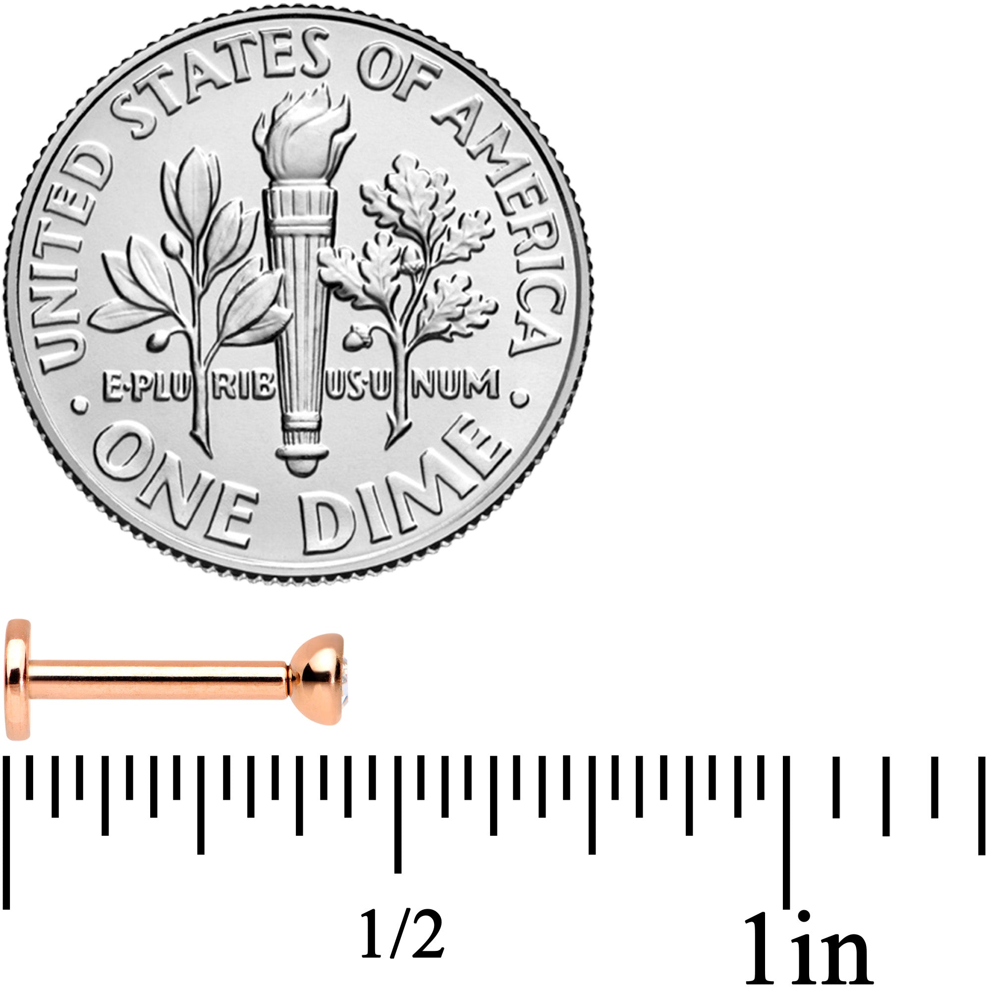 16G 5/16 Pink Clear CZ Gem Internal Thread Labret Tragus Set of 3