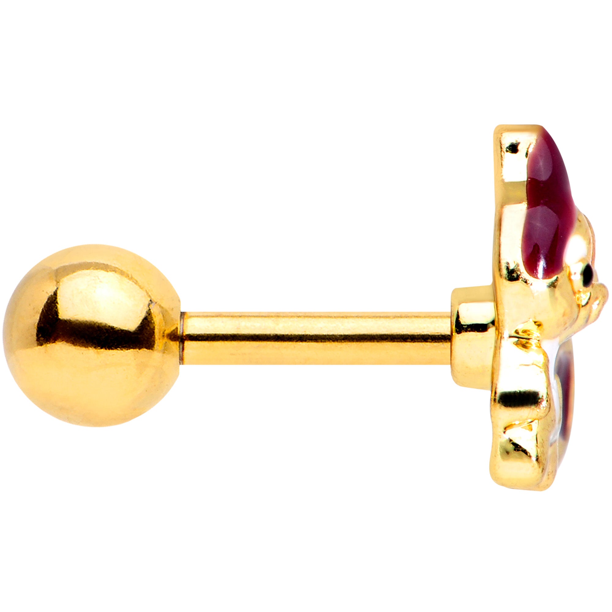 16G 1/4 Gold Tone Squirrel Cartilage Tragus Earring