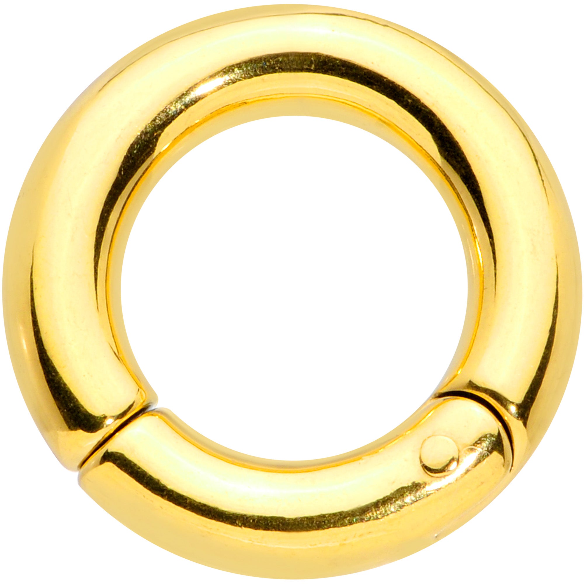 6G 1/2 Gold Tone PVD Steel Hinged Segment Ring
